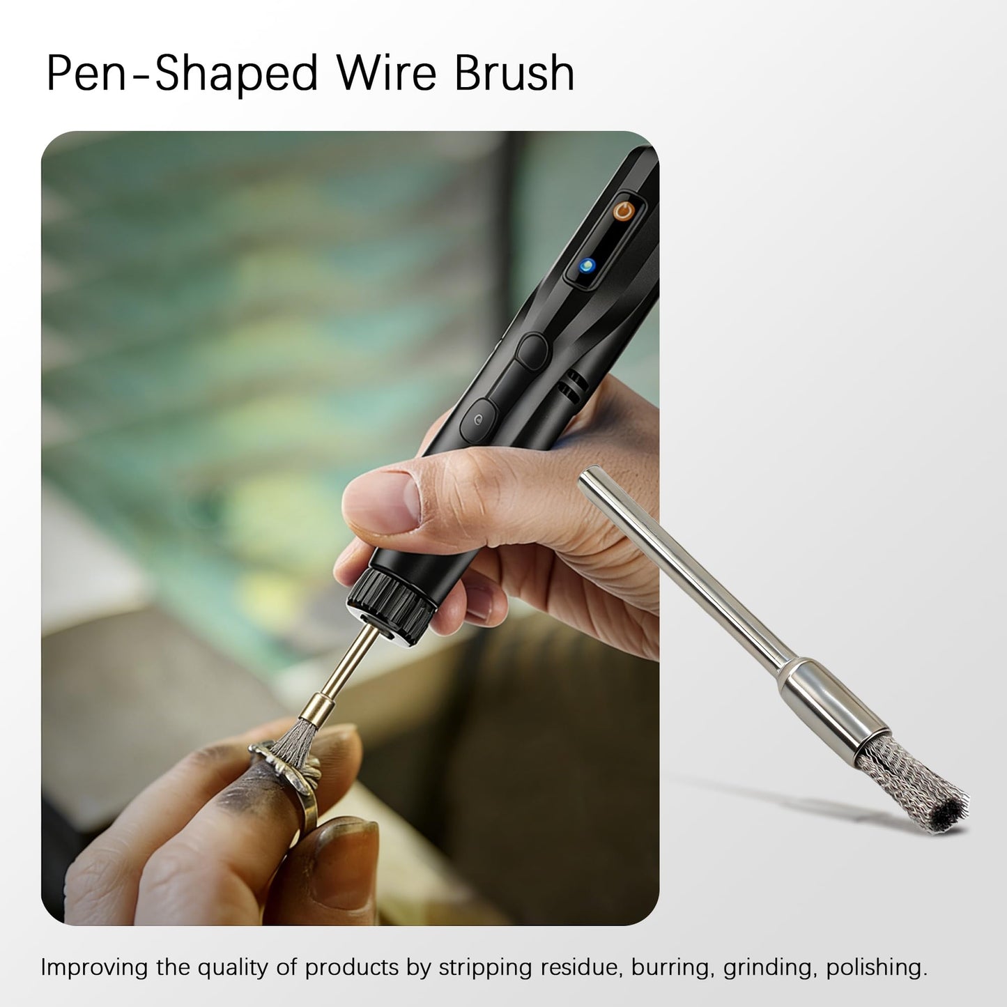 75PC Wire Brushes for Drill Set Steel Wire Wheels Pen Brush Bowl-shape Brushes for Rotary Tools Rust Paint Removal Grinding Sanding Polishing 1/8" handle