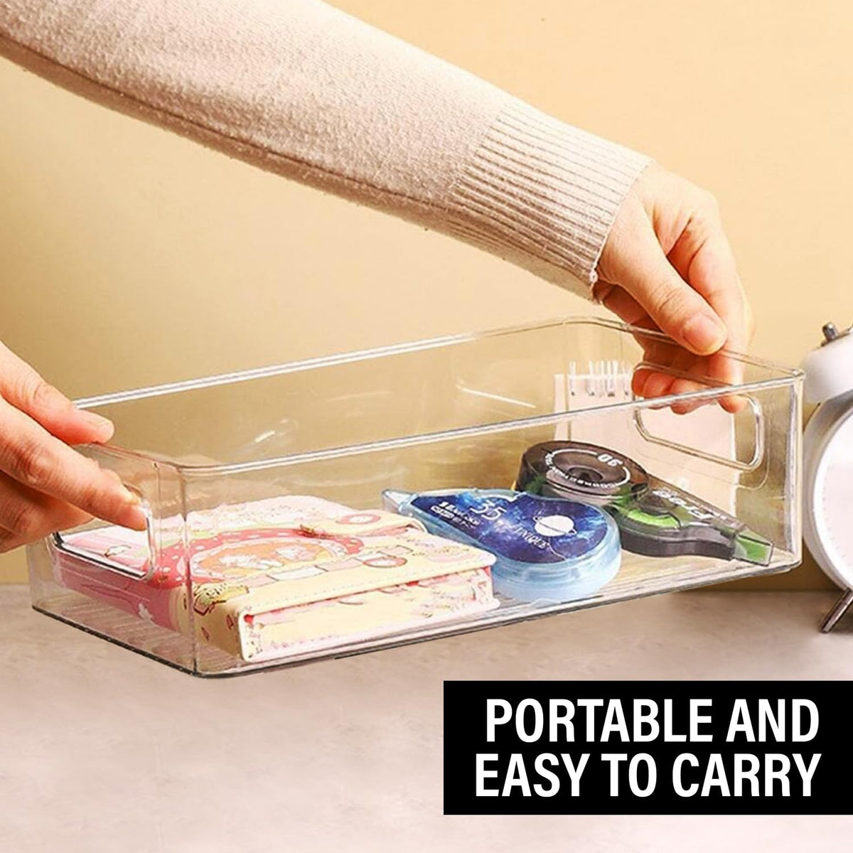 Clear Plastic Storage Bins (2 Count)