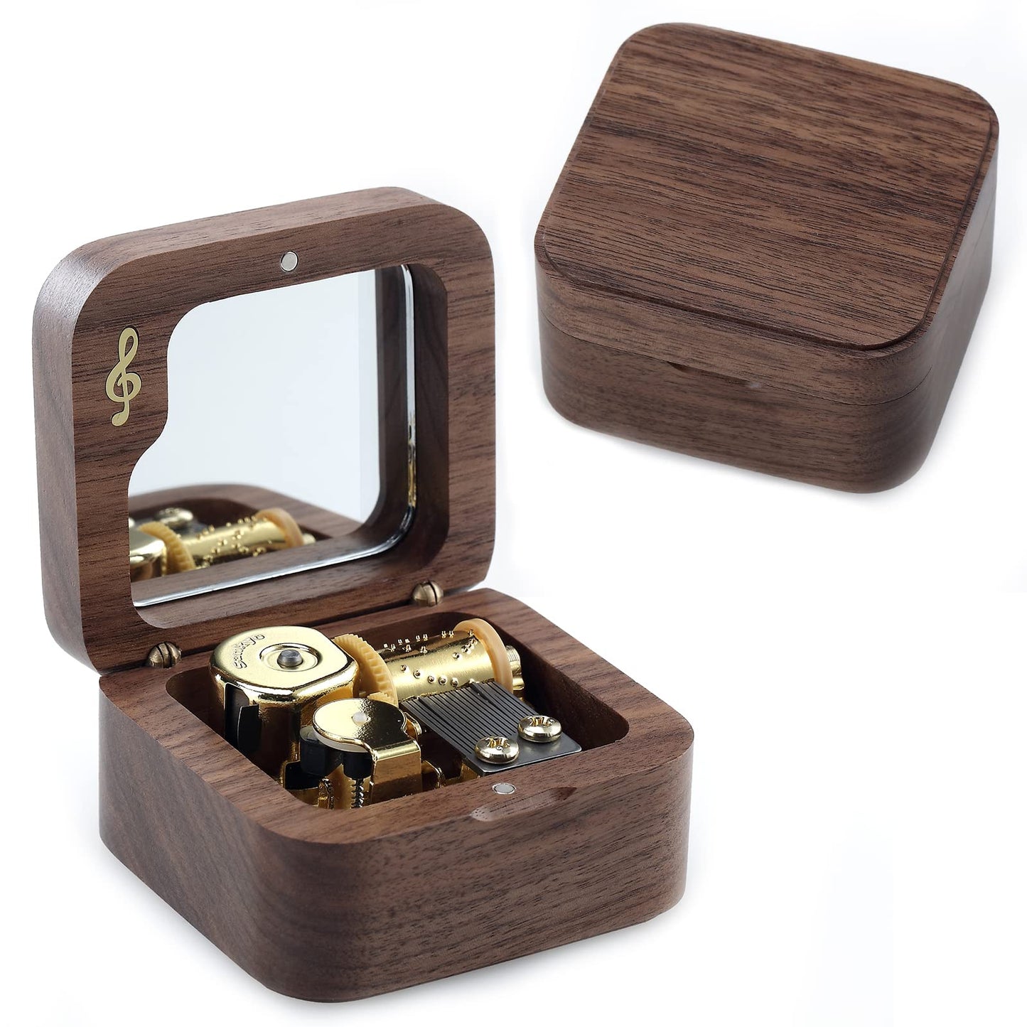 JYmusic Natural Solid Wood Music Box with Pause Function Gift for Birthdays Mother’s Day Children’s Day Valentine’s Day & Christmas