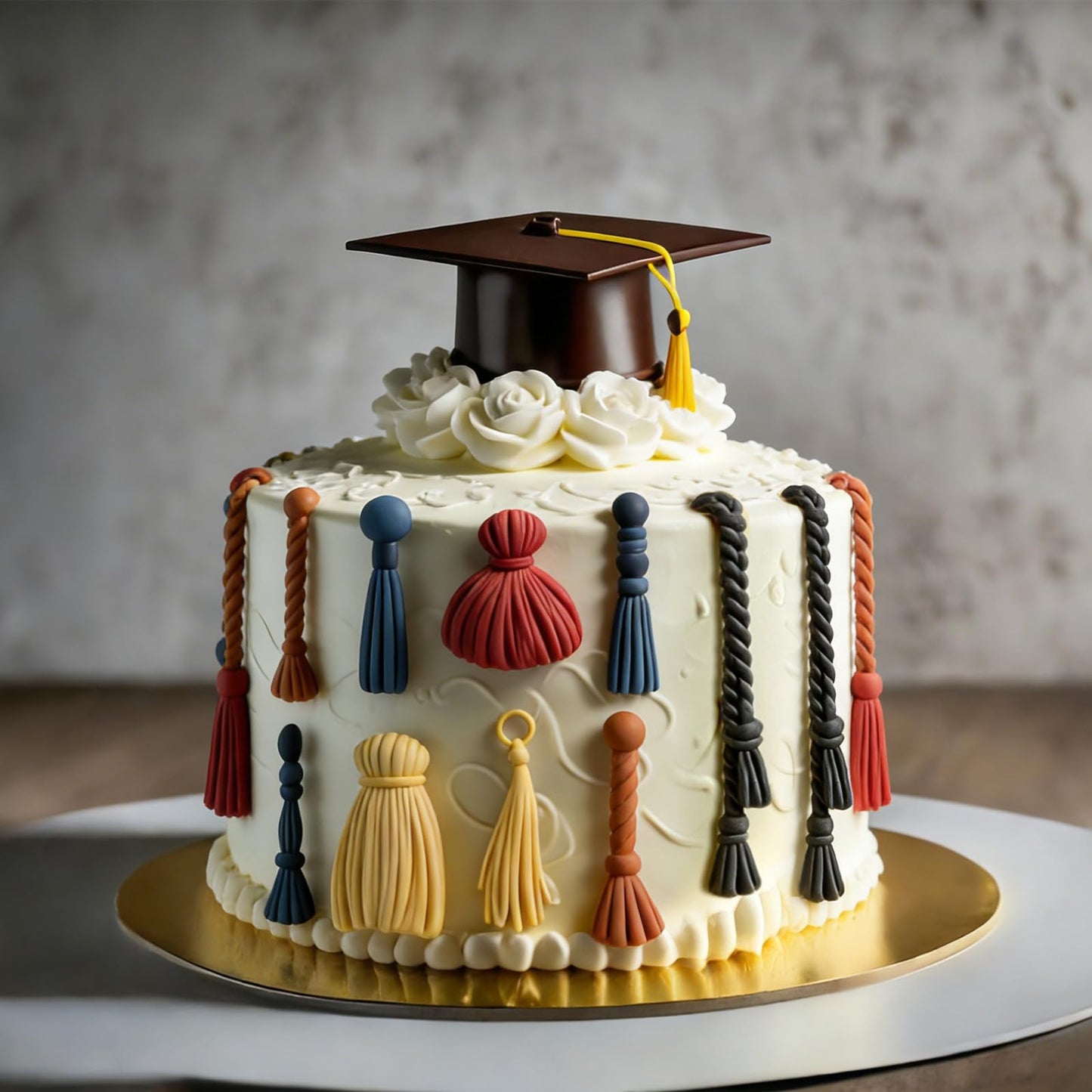 JarThenaAMCS Graduation Tassel Fondant Molds 3D Graduation Silicone Baking Mould for Handmade DIY Chocolate Candy Cookie Cupcake Topper Congrats 2026 Grad Party Supplies, 3 Pcs