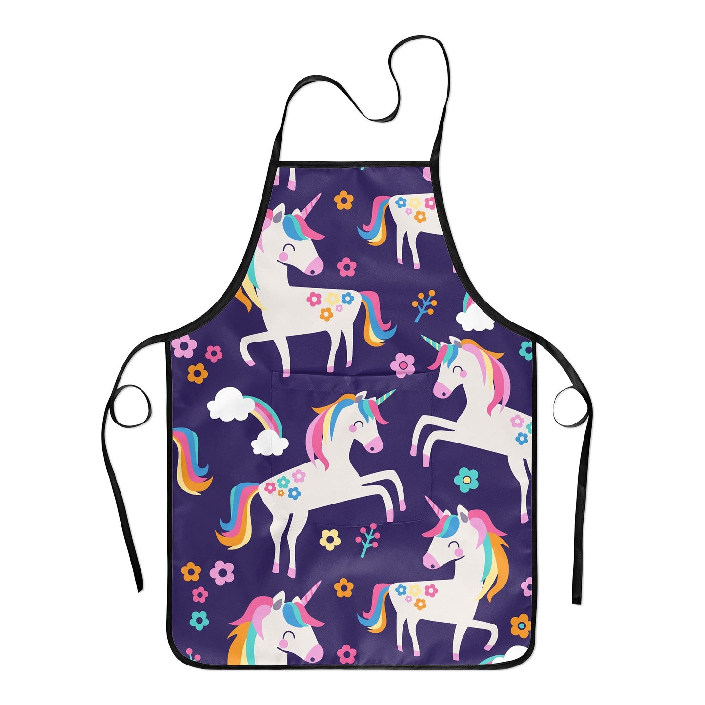 Popologa Cute Kids Aprons for Cooking Painting Baking, Waterproof Toddler Aprons with Pockets, Art Smock for Boys Girls