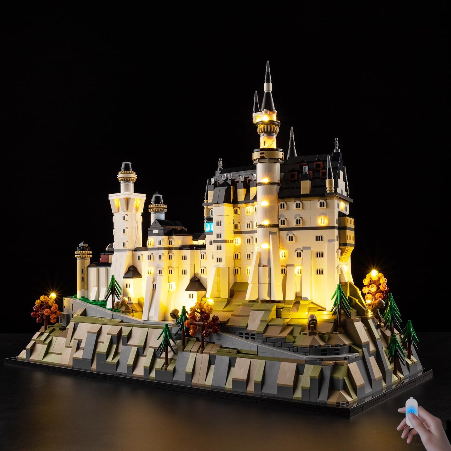BrickSoul Upgrade Light Kit for Lego Architecture Neuschwanstein Castle 21063 Building Set | with ON/Off & Dimmer Switch & Hidden Cable Tech | Easy Install Lighting Set (21063 Set NOT Included)