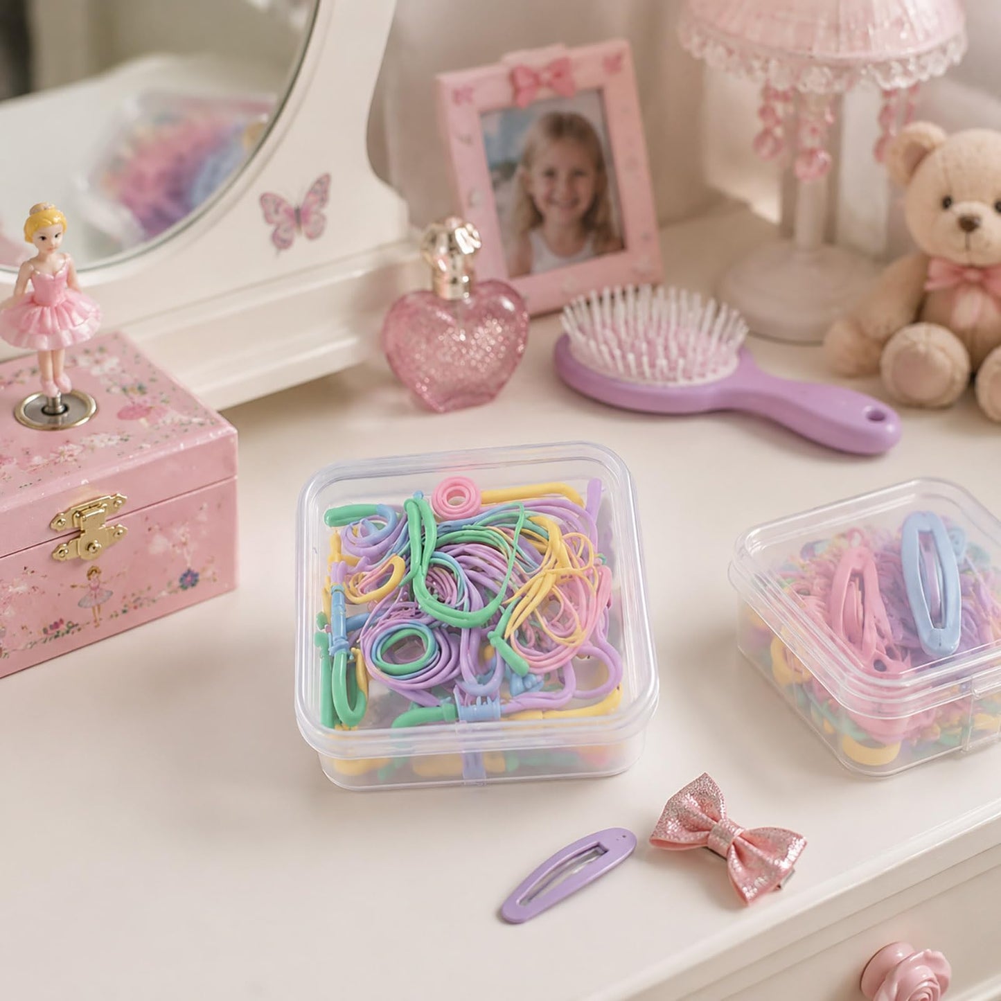 YYGMSS Bead Organizer Box, 30Pcs Small Plastic Boxes Bead Containers Nail Organizers and Storage Clear Dimond Storage with Hinged Lid and Stackable for Jewelry Nails Seeds with 66 Label