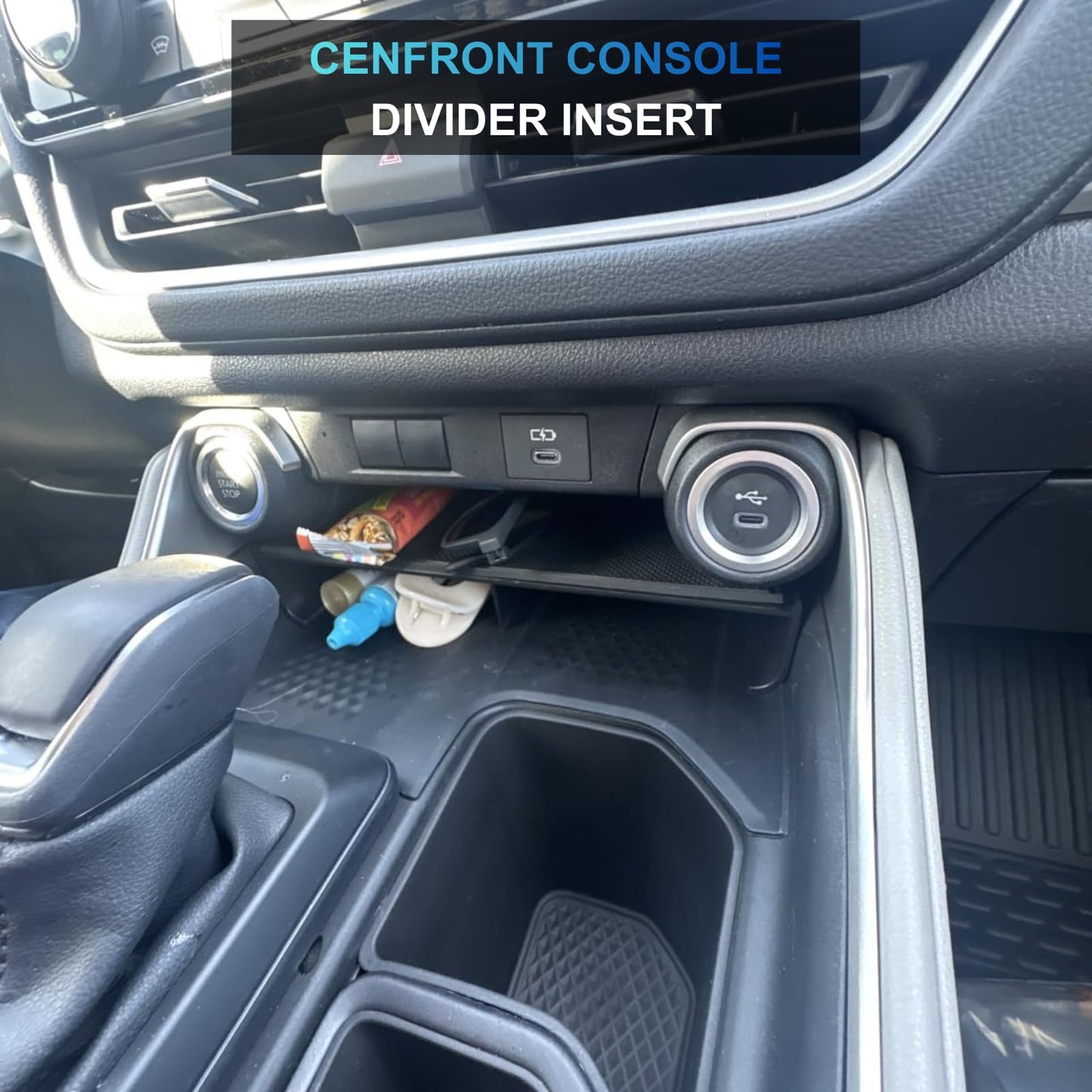 Qlhshop Middle Center Console Organizer for Toyota Grand Highlander 2026 2025 2024 Front Console Insert Divider Tray Secondary Storage Cubby Interior Accessories - (Not for Highlander)