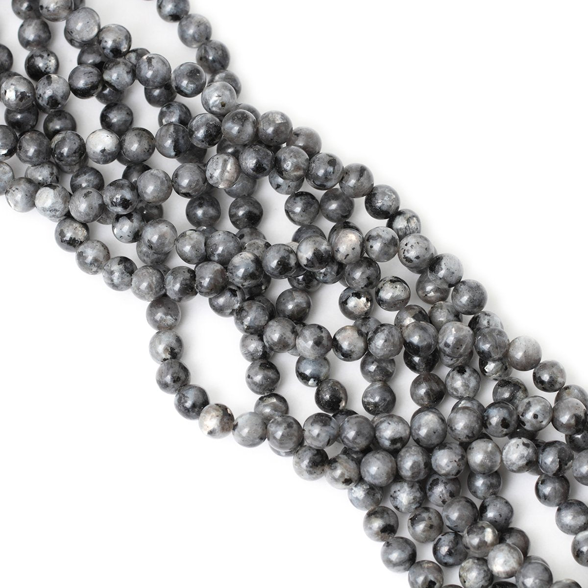 CHEAVIAN 45PCS 8mm Natural Black Labradorite Gemstone Round Loose Beads Crystal Energy Stone for DIY Jewelry Making 1 Strand 15"