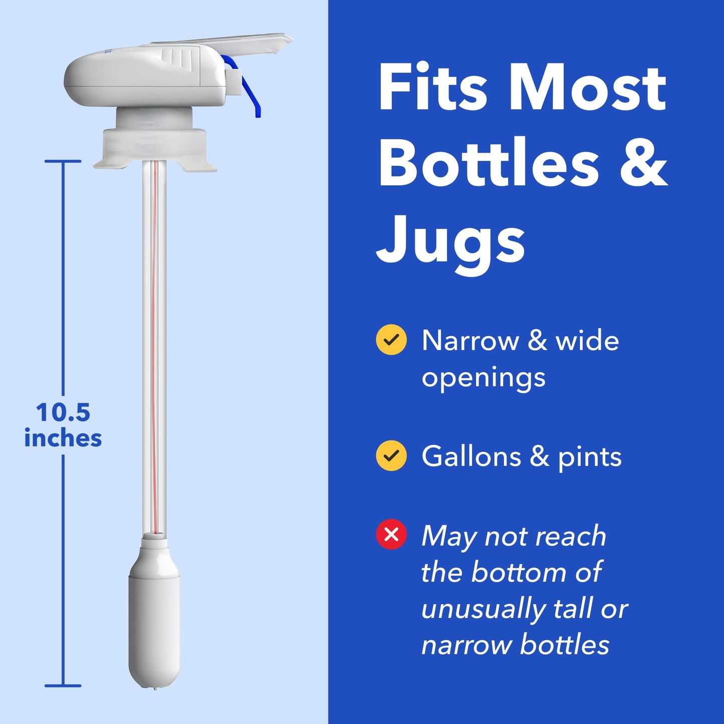 Magic Tap Automatic Drink Dispenser for Fridge, Teal (3 Pack), No Spill Milk Dispenser for Fridge, Automatic Milk Dispenser Pump for Gallon Jugs, Water & Juice, Fits Most Bottles, Batteries Required