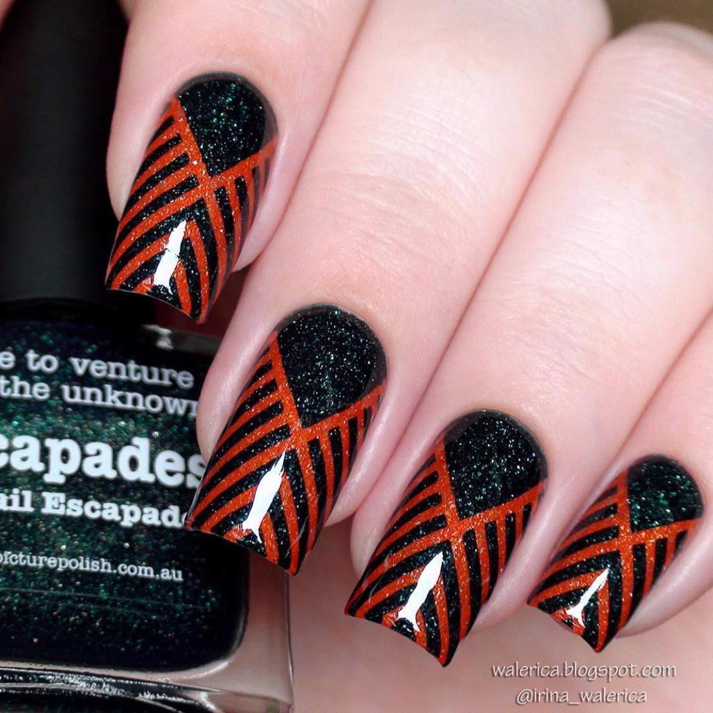 Whats Up Nails - Art Deco Nail Vinyl Stencils for Nail Art Design (1 Sheet, 12 Stencils)
