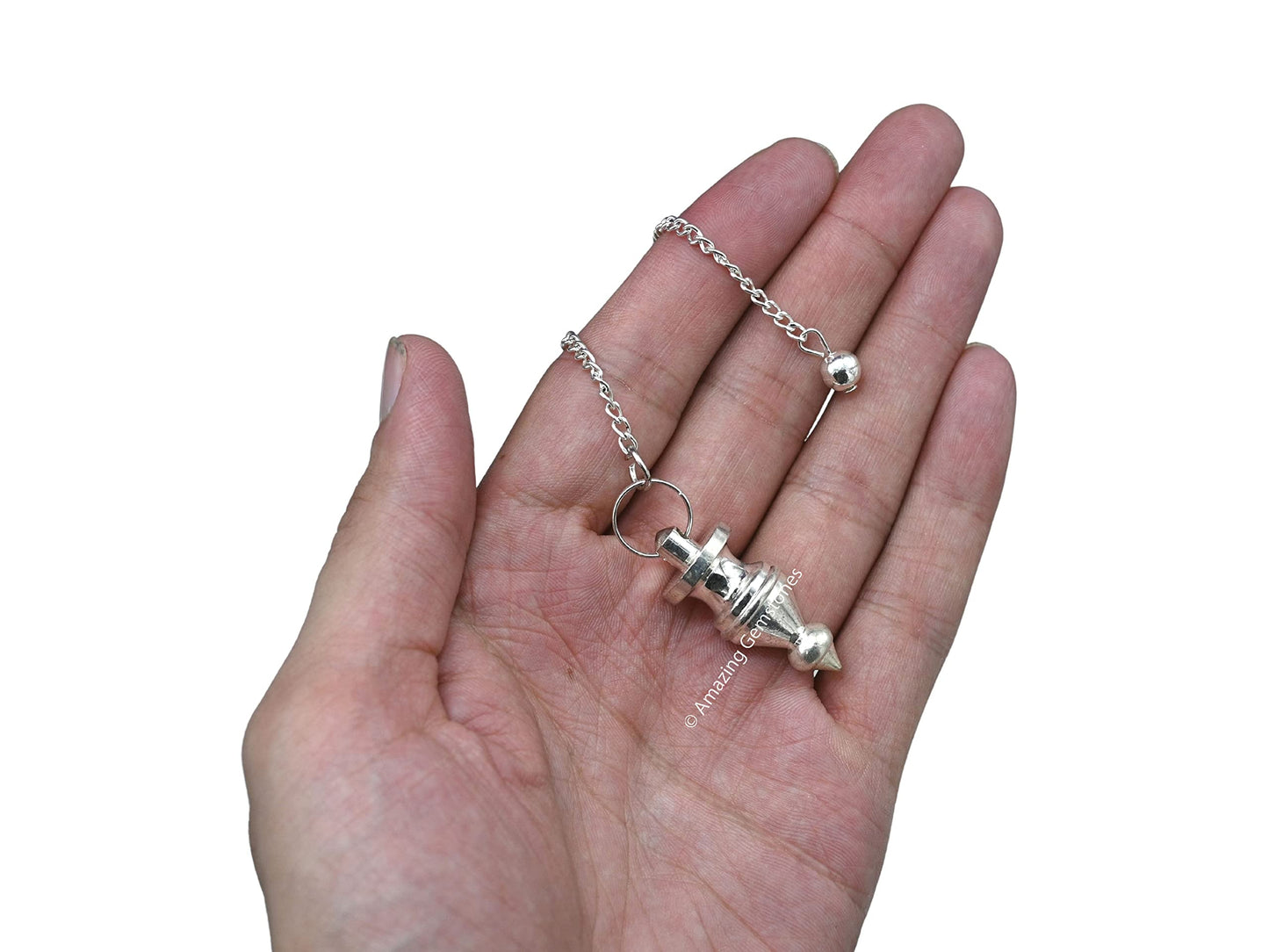 Amazing Gemstone Healing Metal Pendulums for Divination, Silver Tear Drop with Ring Plate Steel Copper Pendulum High Energy Pendulo de Bronce Pendulos de Mesa MP101