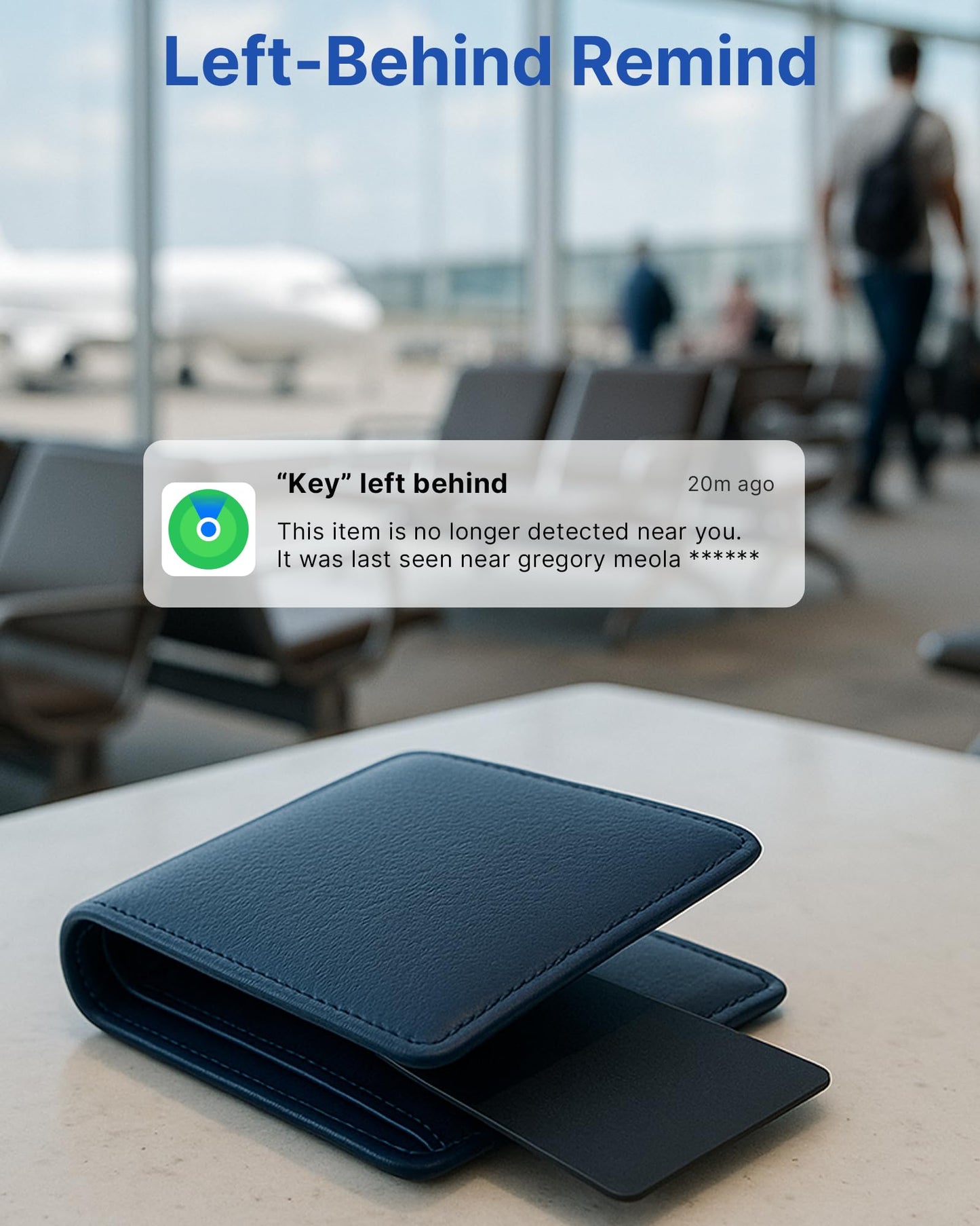 Wallet Tracker:2026 Tracker Card for iPhone & Apple Find My - Card Locator (2-Pack) for Keys, Wallet, & Bags, Long-Lasting Battery, Lost Mode & Alerts