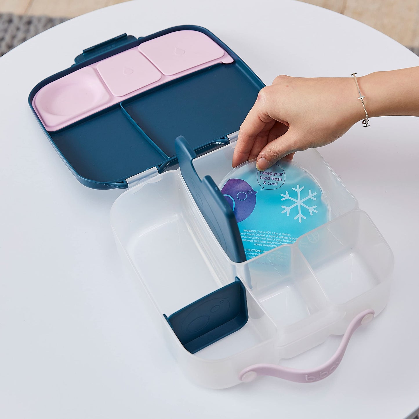 b.box Gel Cooler Twin Pack | Fits in b.box Lunchbox | Reusable Gel Ice Pack for Bento Lunch Containers and Lunchbags | Great for Soothing Boo Boos
