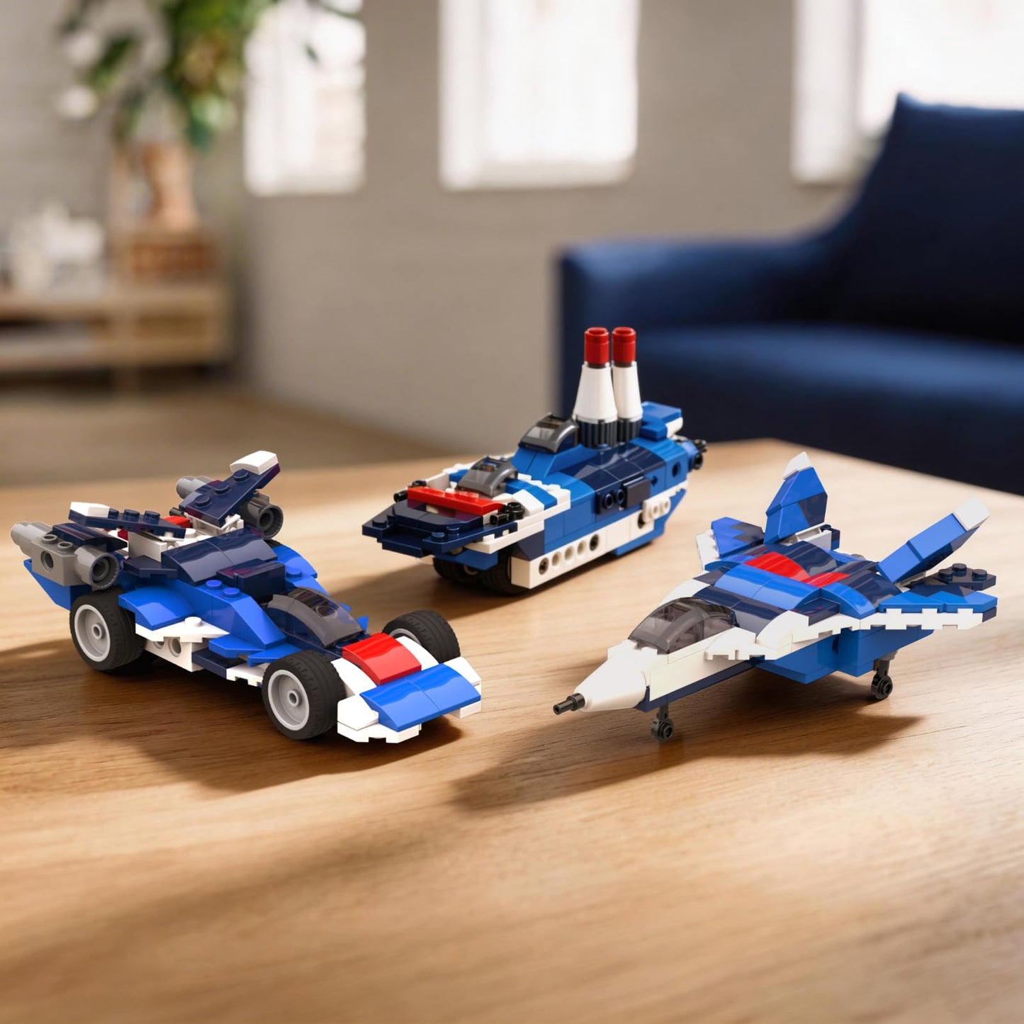 Apitor 12-in-1 STEM Building Blocks Kit for Kids Ages 4-8 | 139 Pcs Creative Construction Toy with Digital App & Paper Manual | Fighter Jet Model Build Robot DIY Activity Toy for Ages 6+ Years