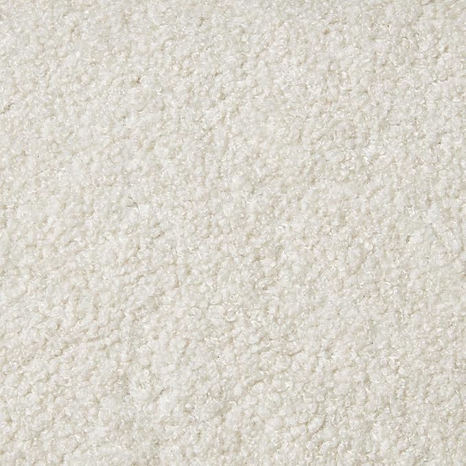 24KF Middle Century Upholstered Foldable Headboard, Modern Boucle Teddy Fabric Queen/Full Headboard 6033-Q-Cream