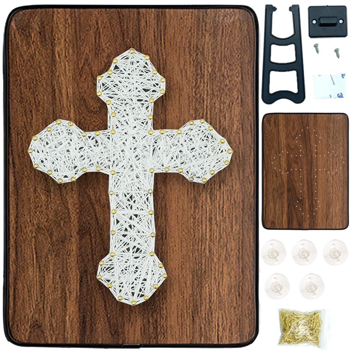 BAZIMA DIY String Art Kit for Beginner, DIY Cross Craft Kit,Unique Gift,Craft Kit for Holidays