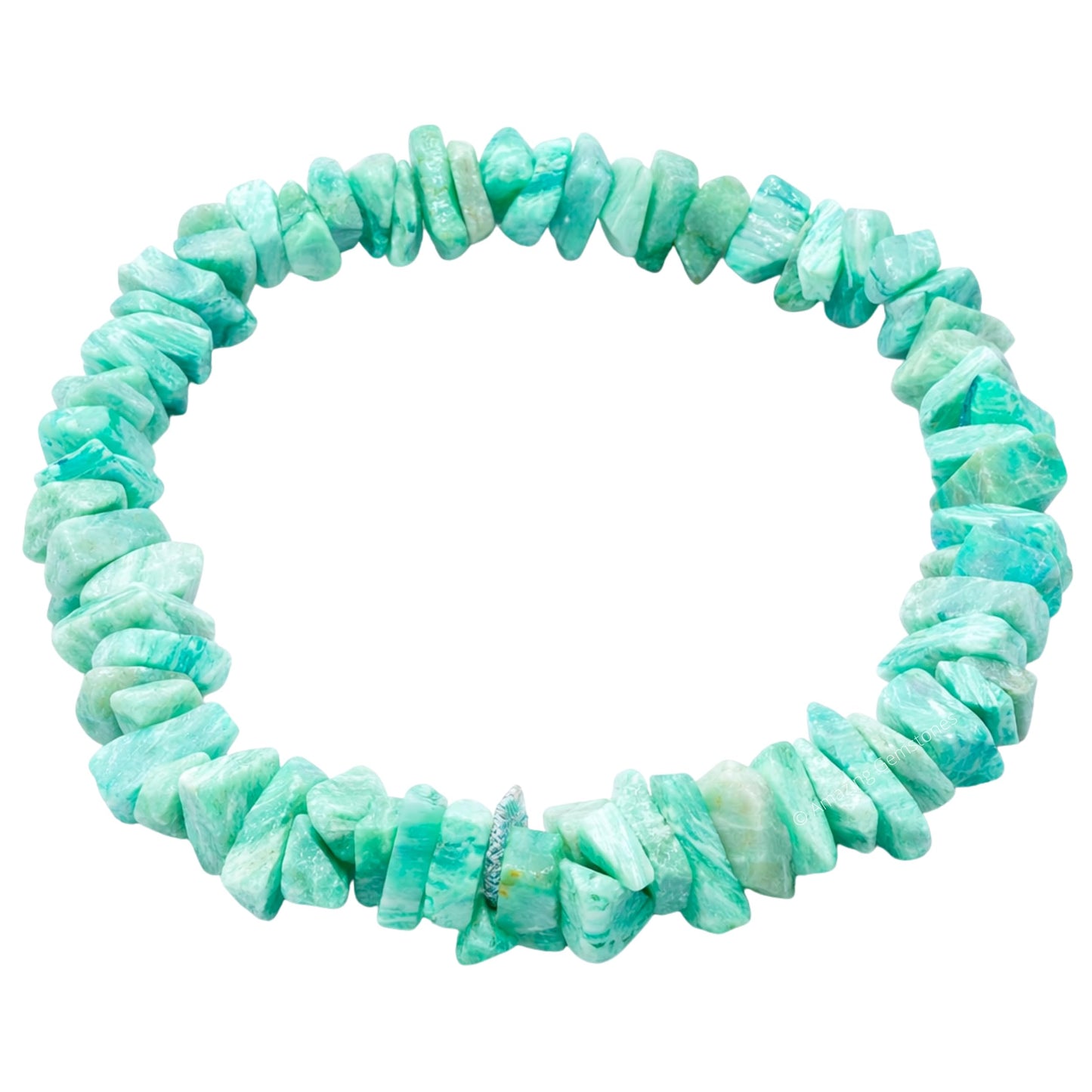 Amazing Gemstone Chips Bracelet (Amazonite)