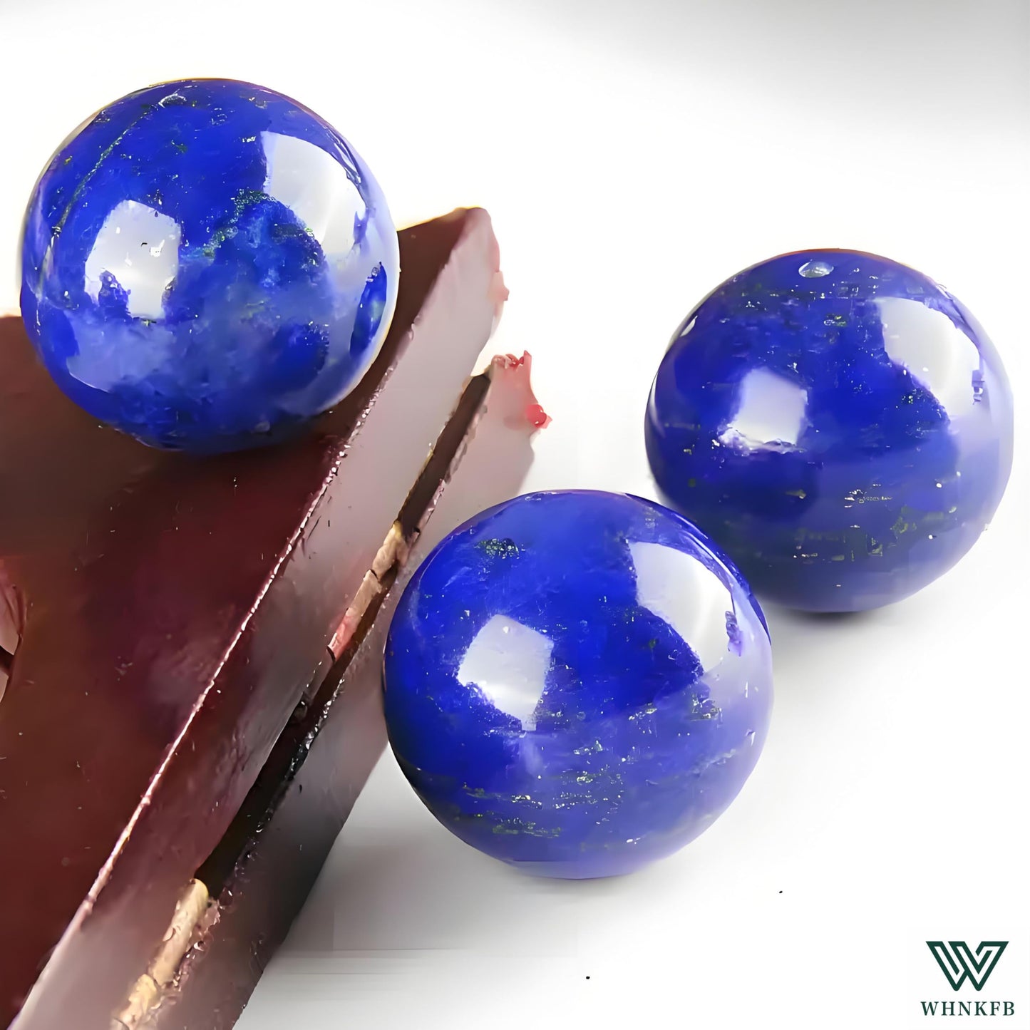 WHNKFB 10mm 50PCS Natural Lapis Lazuli Round Beads, Deep Blue Pyrite-Flecked Loose Gemstone Beads for Jewelry Making Craft - 4mm 6mm 8mm 10mm Options with Free Elastic Cord