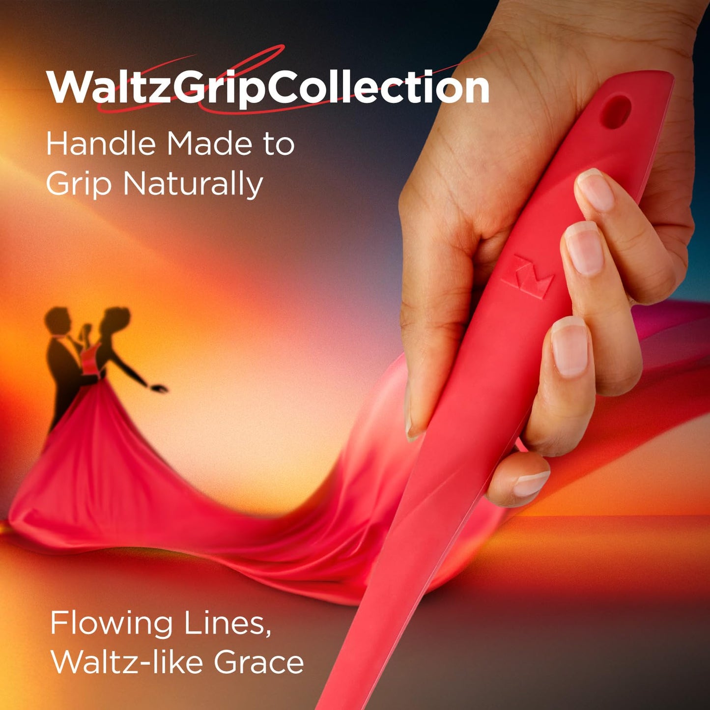 Kitchen Mama WaltzGrip Platinum Silicone Basting Pastry Brush: Set of 2 Heat-Resistant Brushes Utensils for Cooking, Baking, Grilling, Barbecue, and Spreading Oil, Butter, Egg - Dishwasher-Safe (Red)