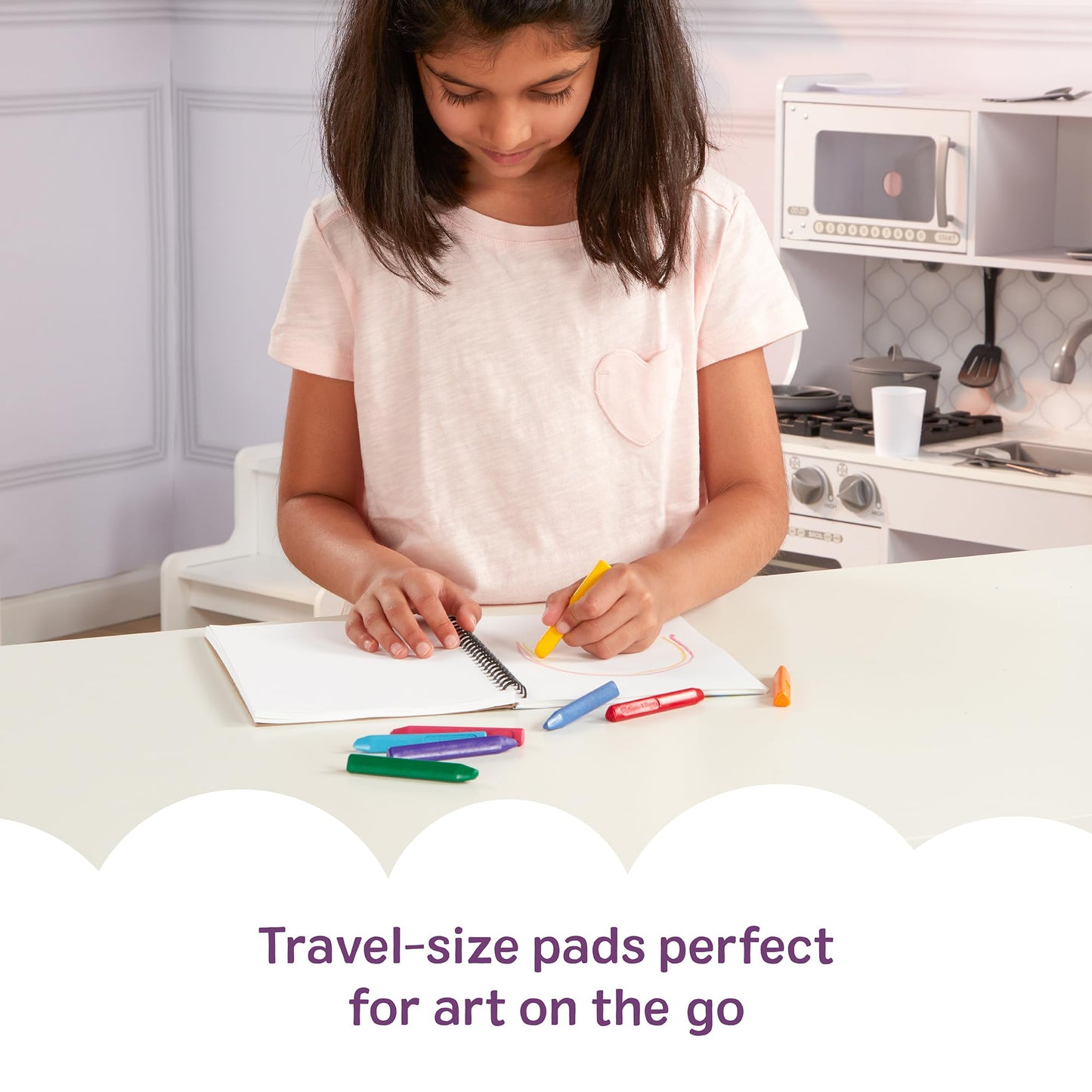 Melissa & Doug Mini-Sketch Spiral-Bound Pad (6 x 9 inches) - 4-Pack Sketch Book for Kids, Kids Drawing Paper, Drawing and Coloring Pads
