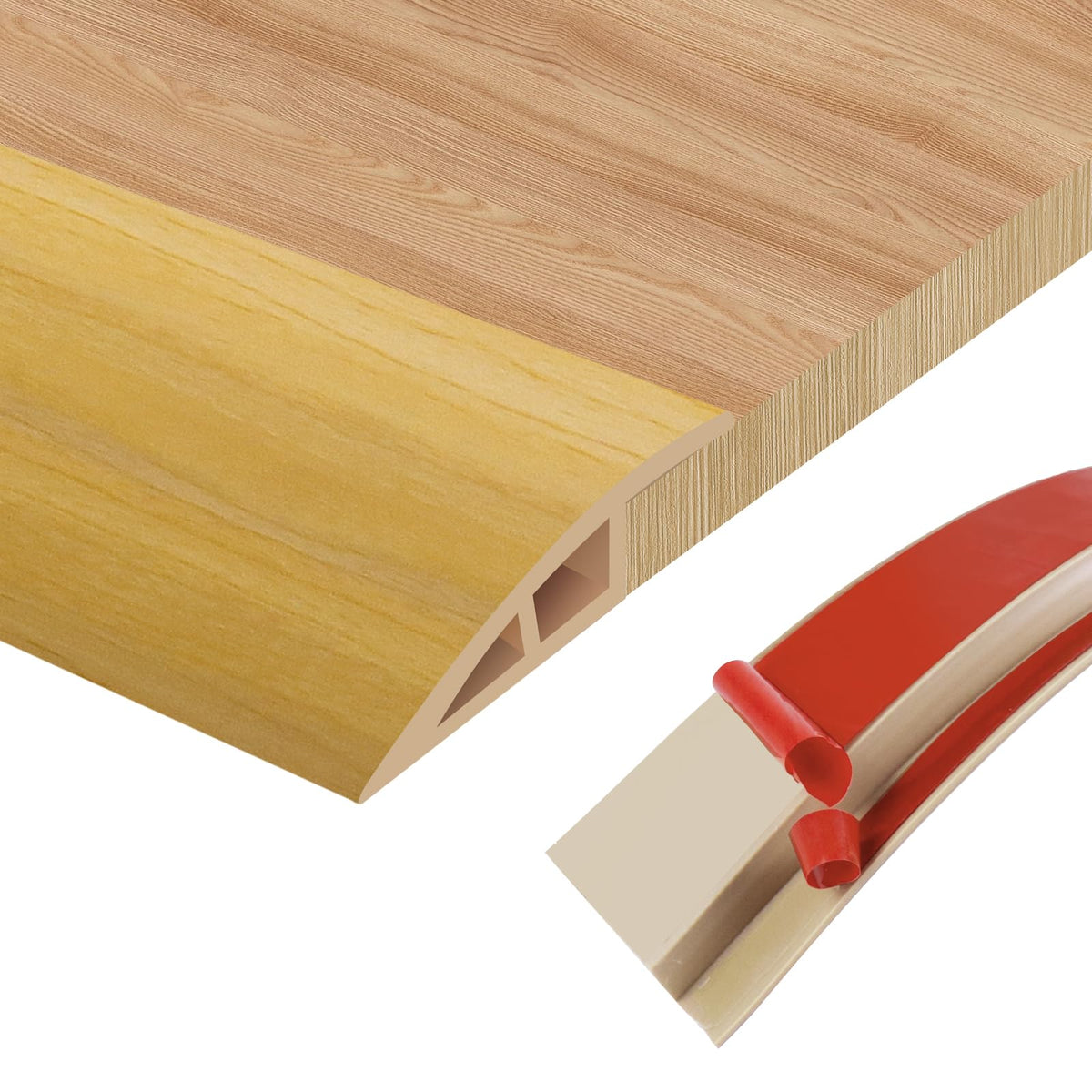 Floor Transition Strip Door Threshold 78" Floor Transition Reducer Trim on The Edges Threshold Strip Self Adhesive Suitable for Doorways