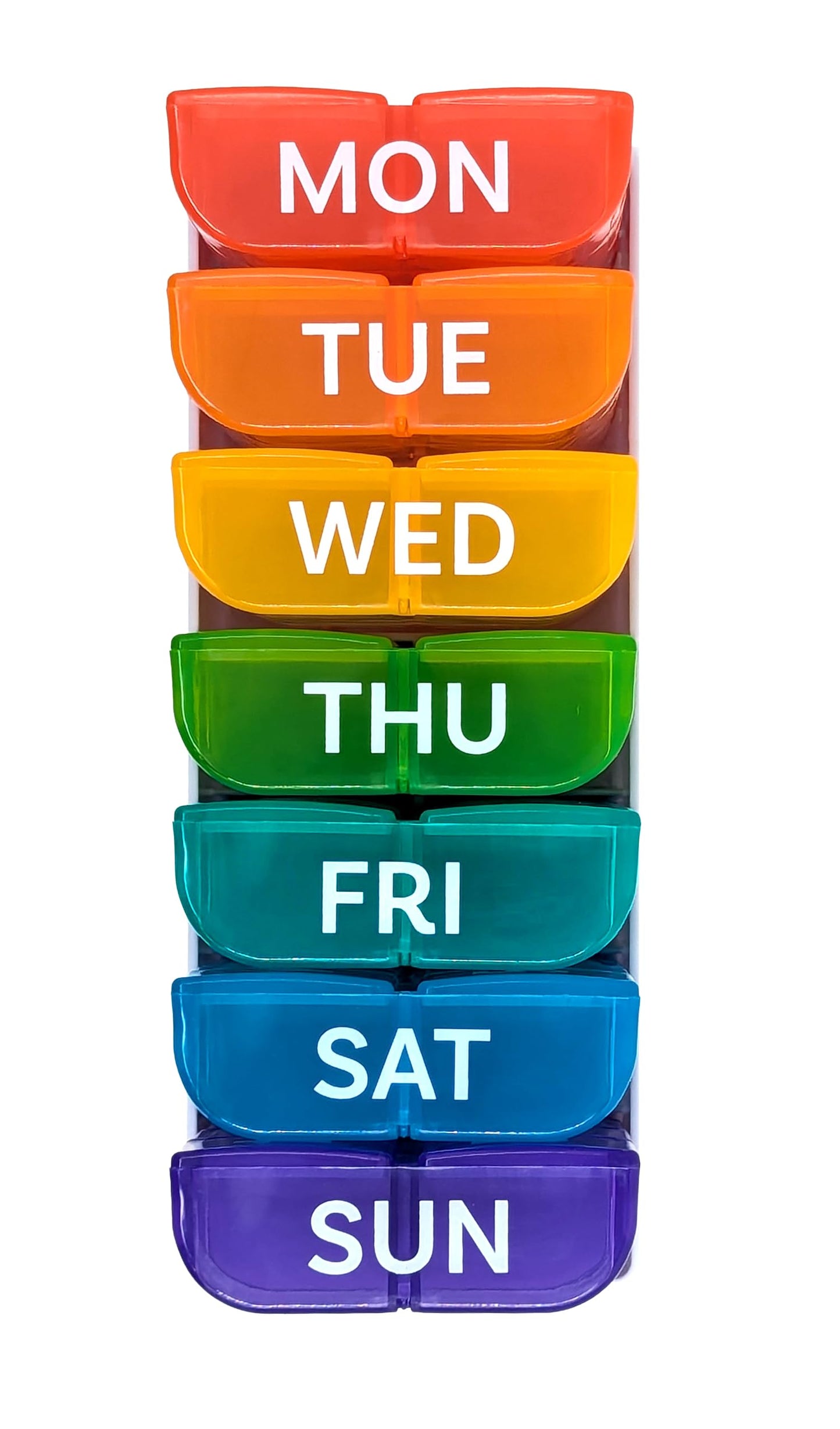 8 Times a Day, 7 Day Large Weekly Pill Organizer with Holder Tray, Vitamin, Medicine Box, Multicolor (8X a Day - 1 Pack)