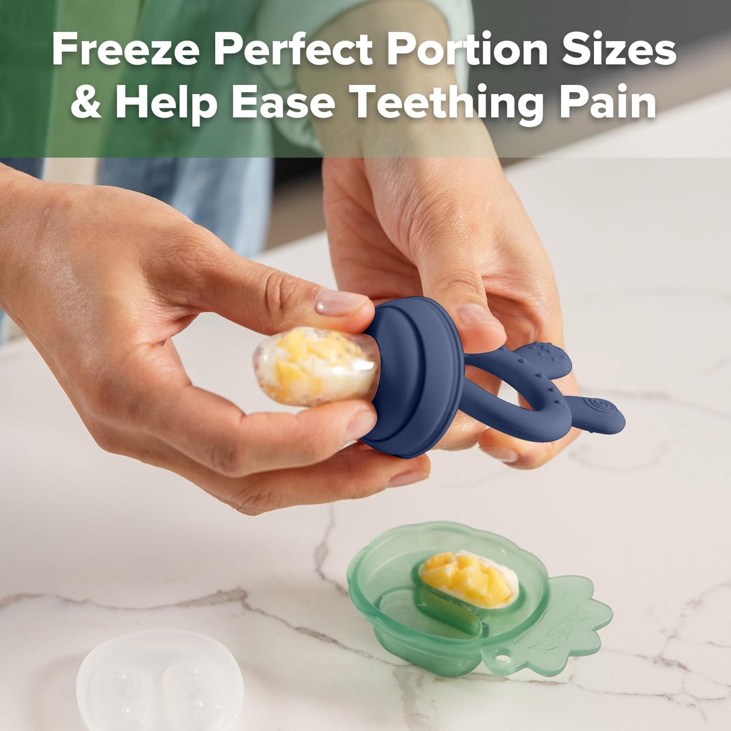 Haakaa Baby Fruit Food Feeder & Large-Palm Baby Teether Combo