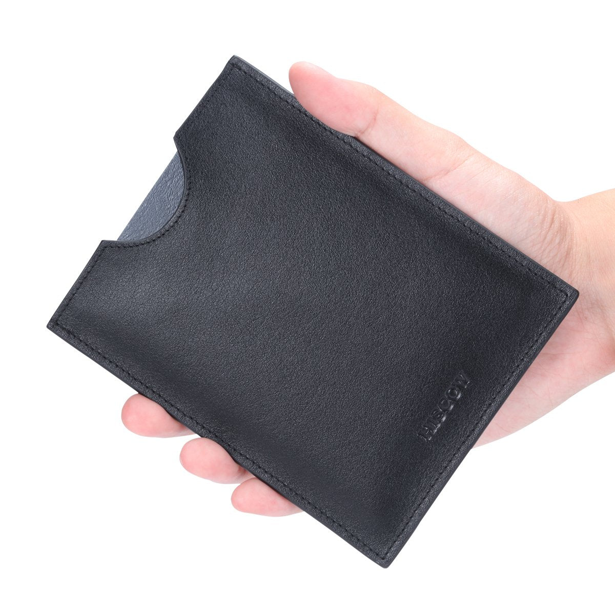 HISCOW Minimalist Passport Sleeve - Italian Calfskin (Black)