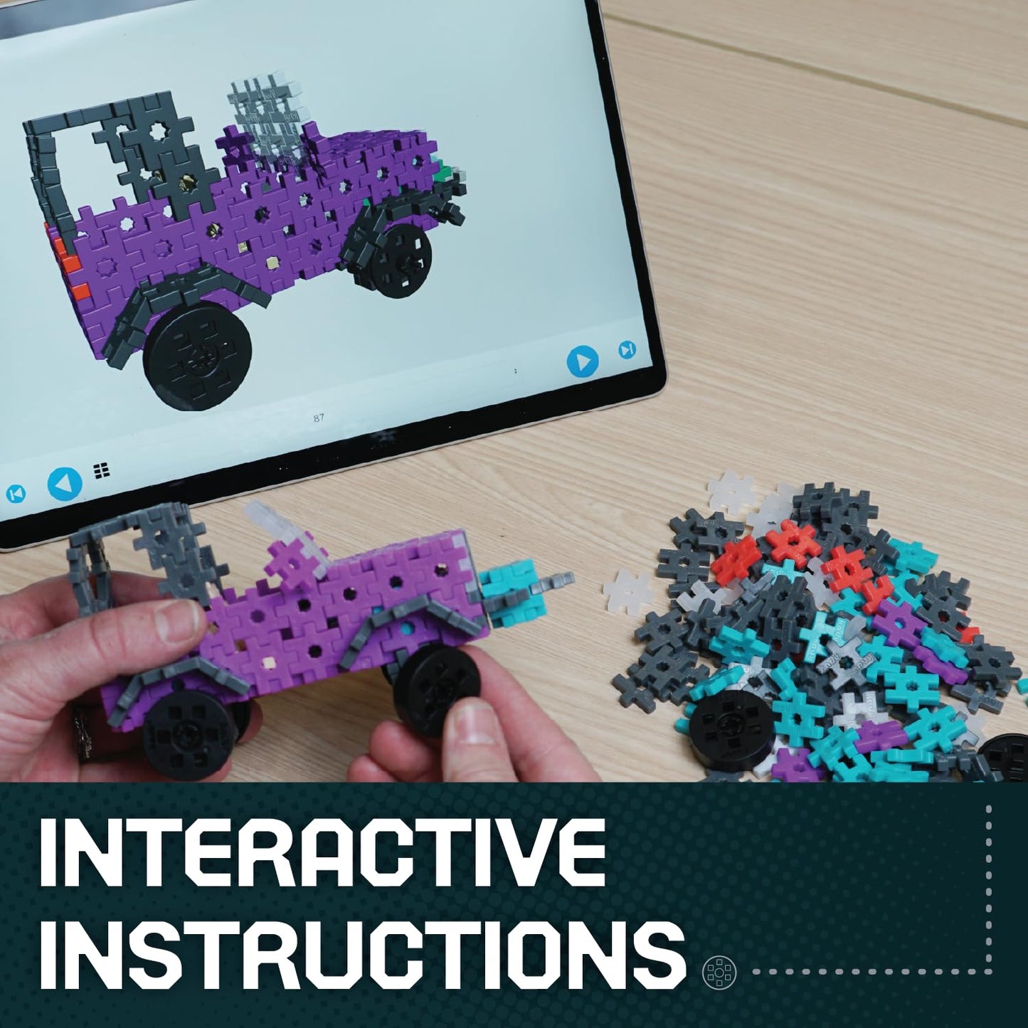 Mechanicals - Off-Road Renegades Purple - 300 Pieces STEM/STEAM Interlocking Connecting Building + Construction Toy, for Open + Imaginative Play Kids Ages 6+