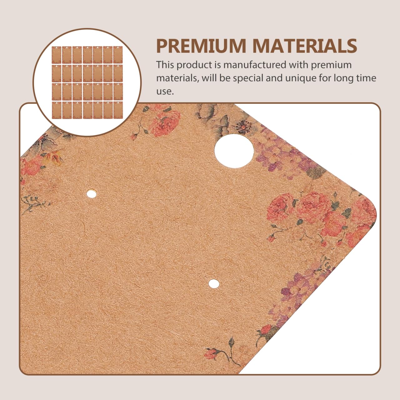 Beavorty Earring Display Cards 3.8X2.3 Inch Paper Jewelry Holder for Earrings Packaging 100Pcs Hanging Cardboard Earring Holders for Selling and Display