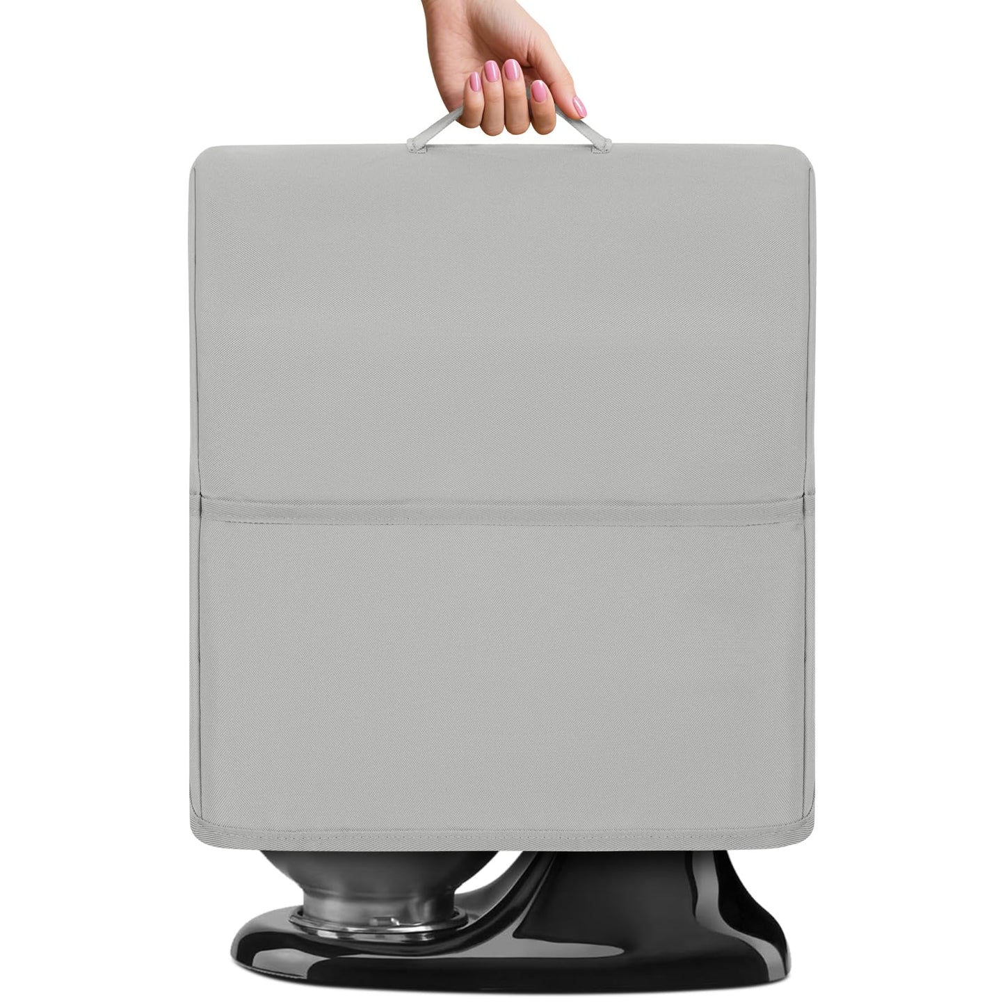 Freeamg Stand Mixer Dust Cover Compatible with Kitchenaid 4.5/5 Quart Water-resistant Kitchen Aid Mixer Cover with 3 Pockets and Handle (Grey)