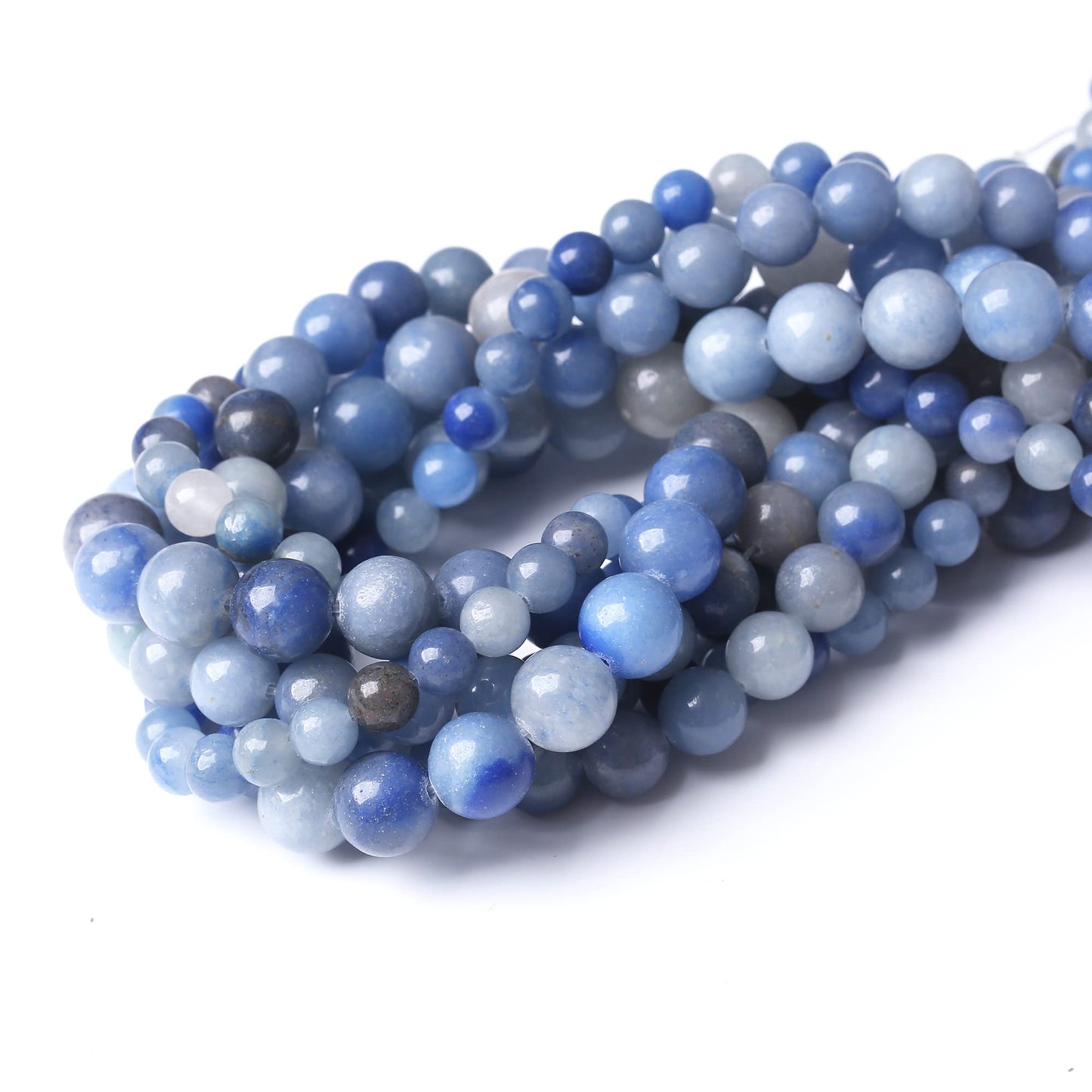 10MM Blue Aventurine Round Loose Beads Natural Gem Beads Crystal Energy Stone Beads for Jewelry Making DIY Bracelet Necklace