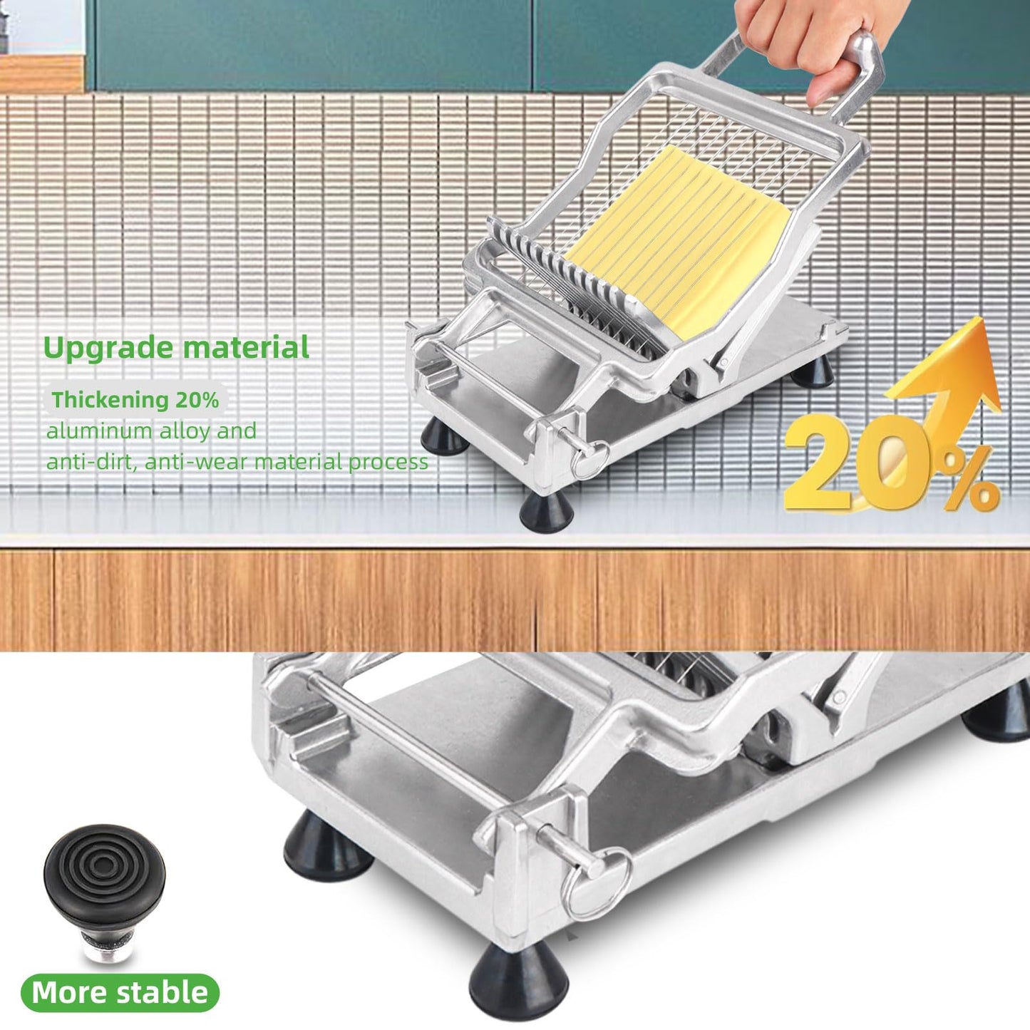 Commercial Cheese Slicer With Wire1 cm & 2 cm Cheese Cutter Butter Cutting Board Machine Aluminum Alloy Commercial Cheese Slicer with 316 Stainless Steel Wire Kitchen Cooking Baking Tool
