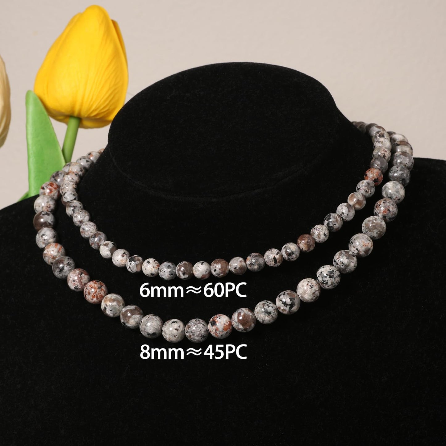 6mm Flame Stone Natural Stone Beads Round Loose Beads for Jewelry Making Yochus DIY Beads Bracelet Necklace