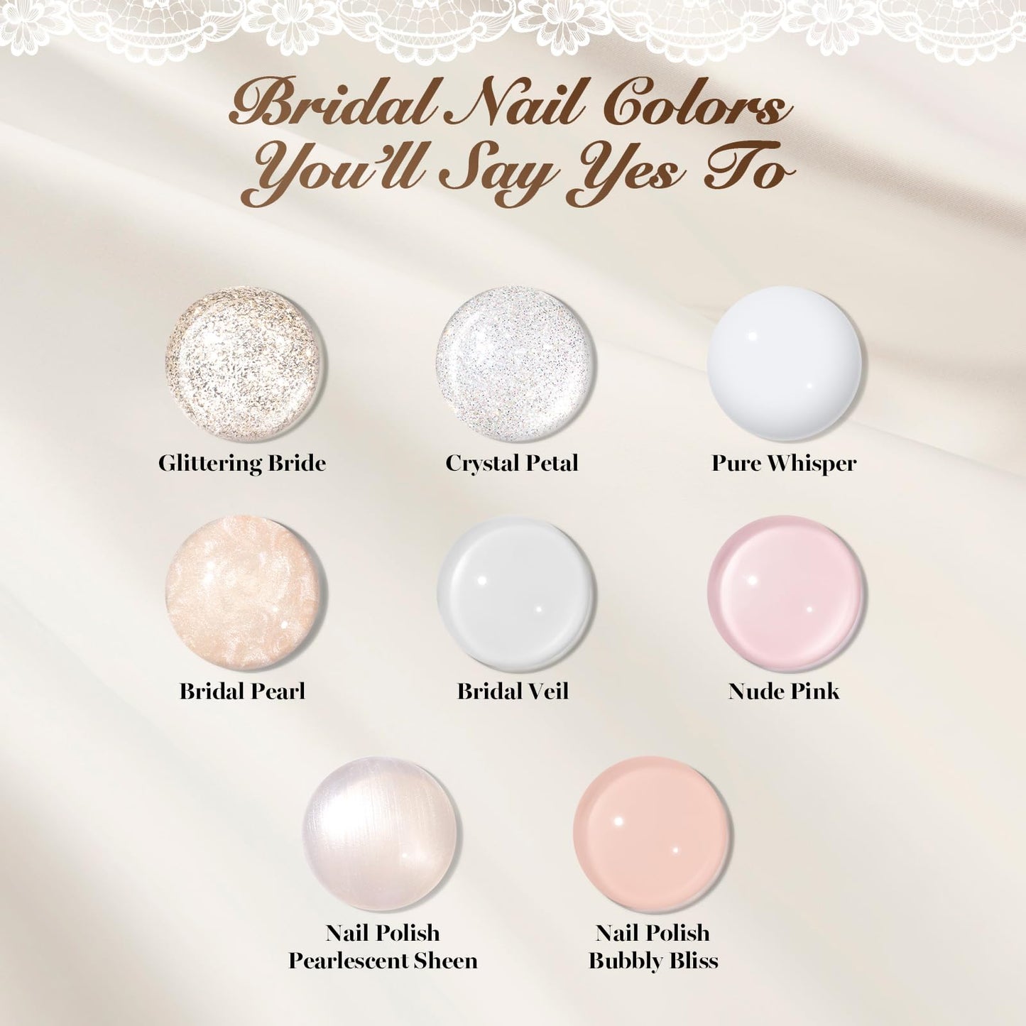 Beetles Gel Nail Polish Kit with UV Light - Wedding Beauty French Manicure Kit, 15ml UV LED Soak Off French Tip Gel Polish Set with Nail Tools Nails Decoration