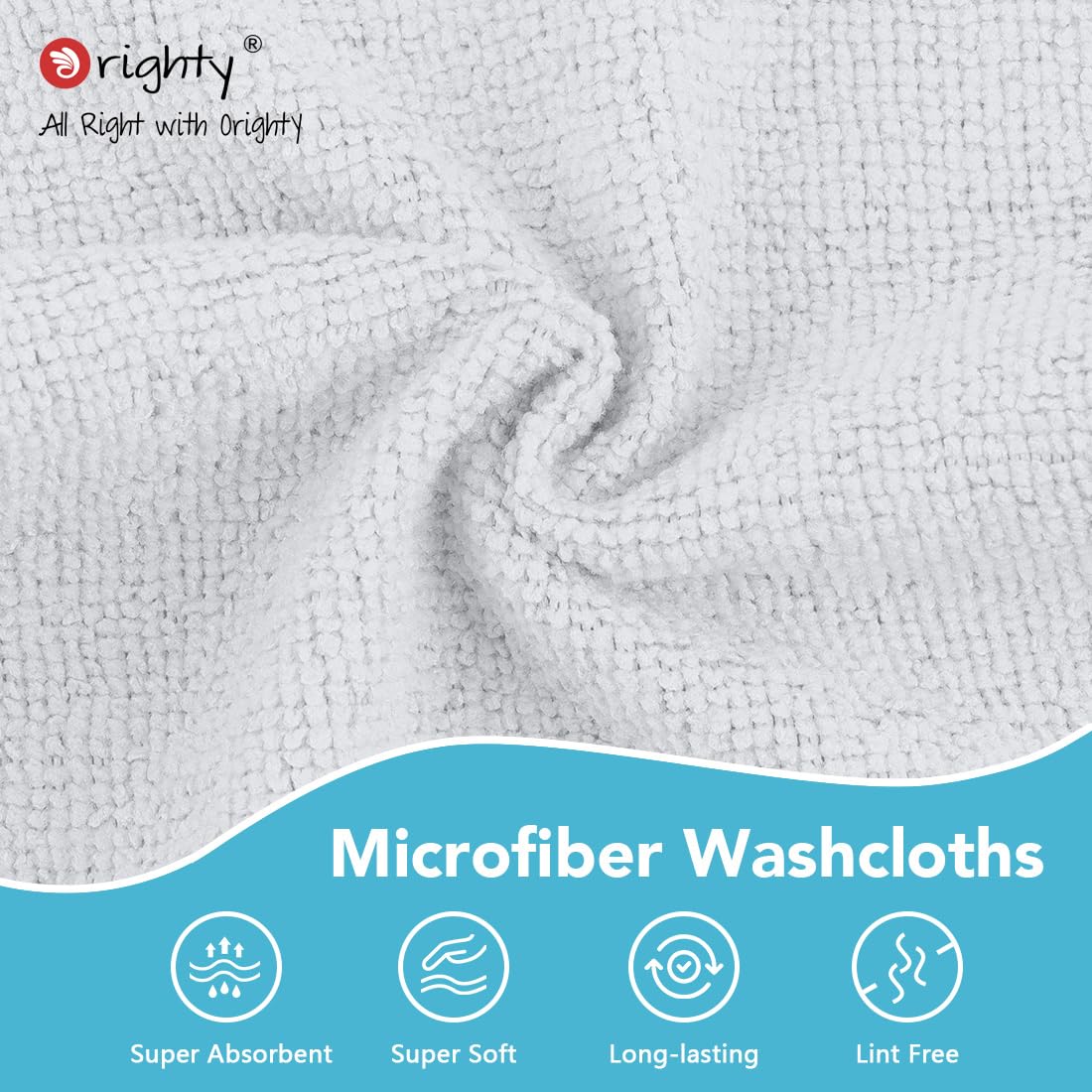 Washcloths 5 Pack Microfiber Face Towels (5 Count)