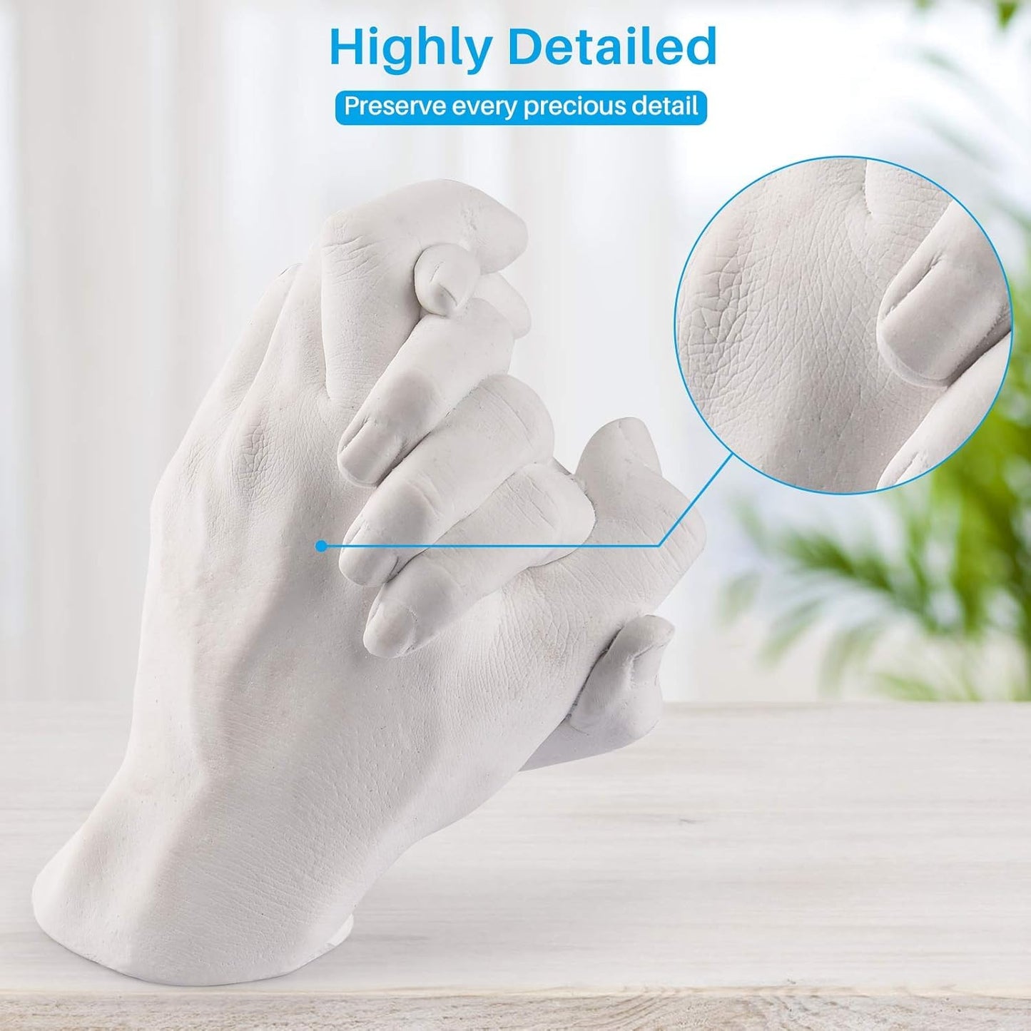 Hands Casting Kit, DIY Plaster Statue Molding Kit & Hand Casting Kits for 2 Adult, Wedding, Friends, Anniversary, Hand Hold Casting Kit for Holiday Activities and Perfect for Couple Gift Ideas