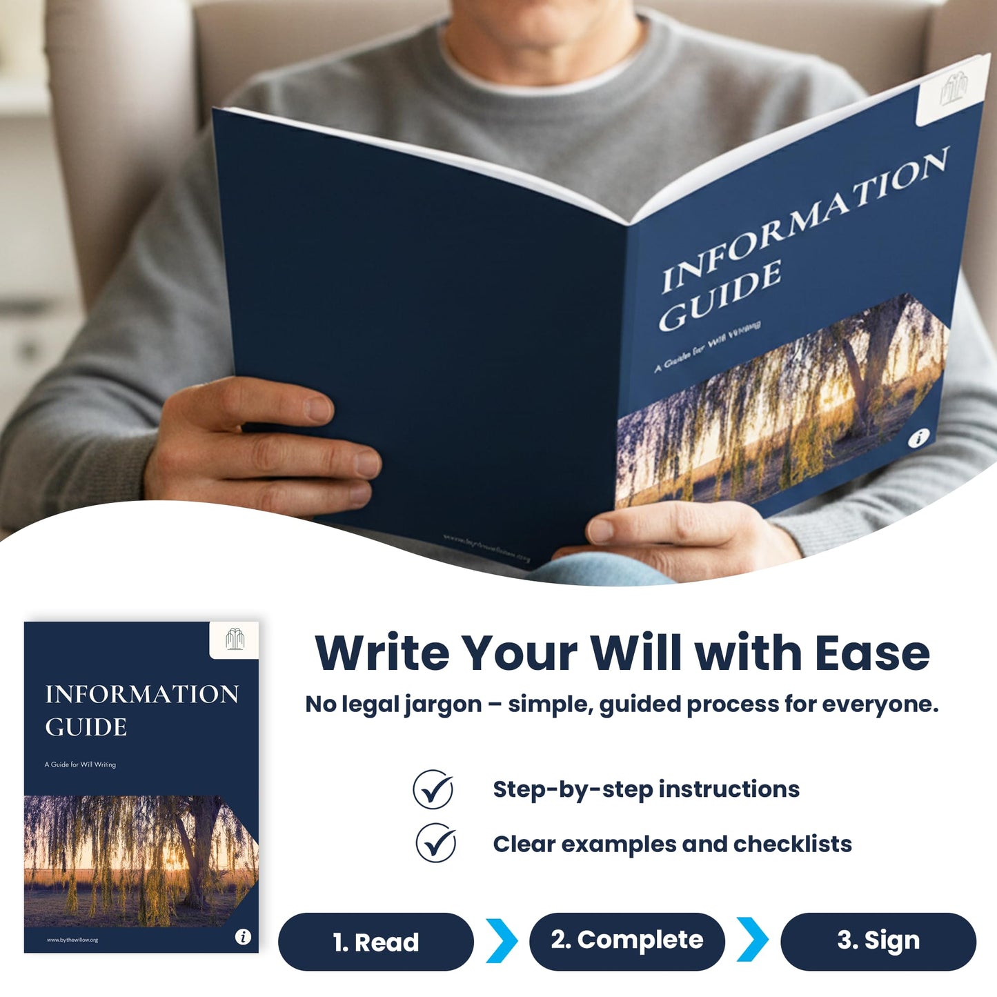 By The Willow Estate Planning Kit – Last Will and Testament Kit, Living Will, Durable Power of Attorney & Medical Directive - Attorney Approved Forms, Valid in 50 States