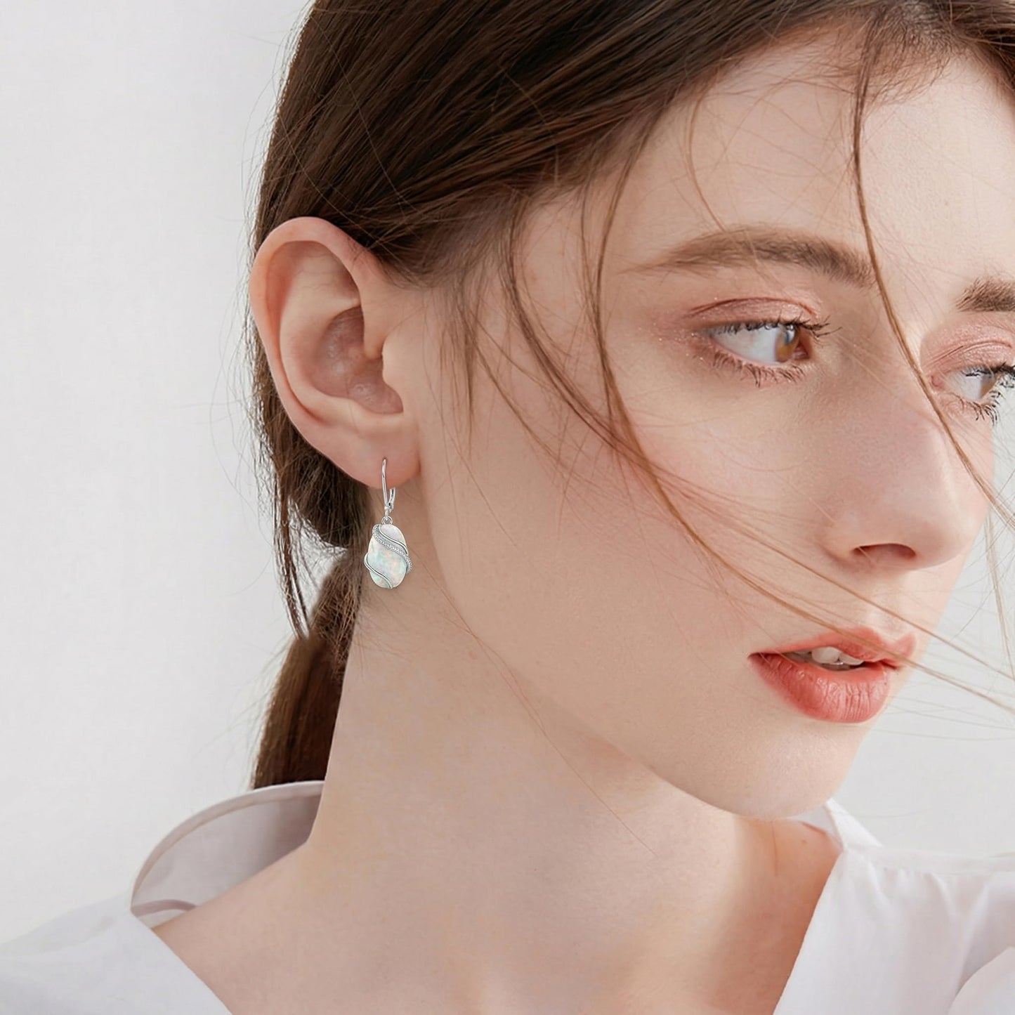 ONEFINITY White Opal Earrings Opal Earrings Opal Jewelry Gifts for Women
