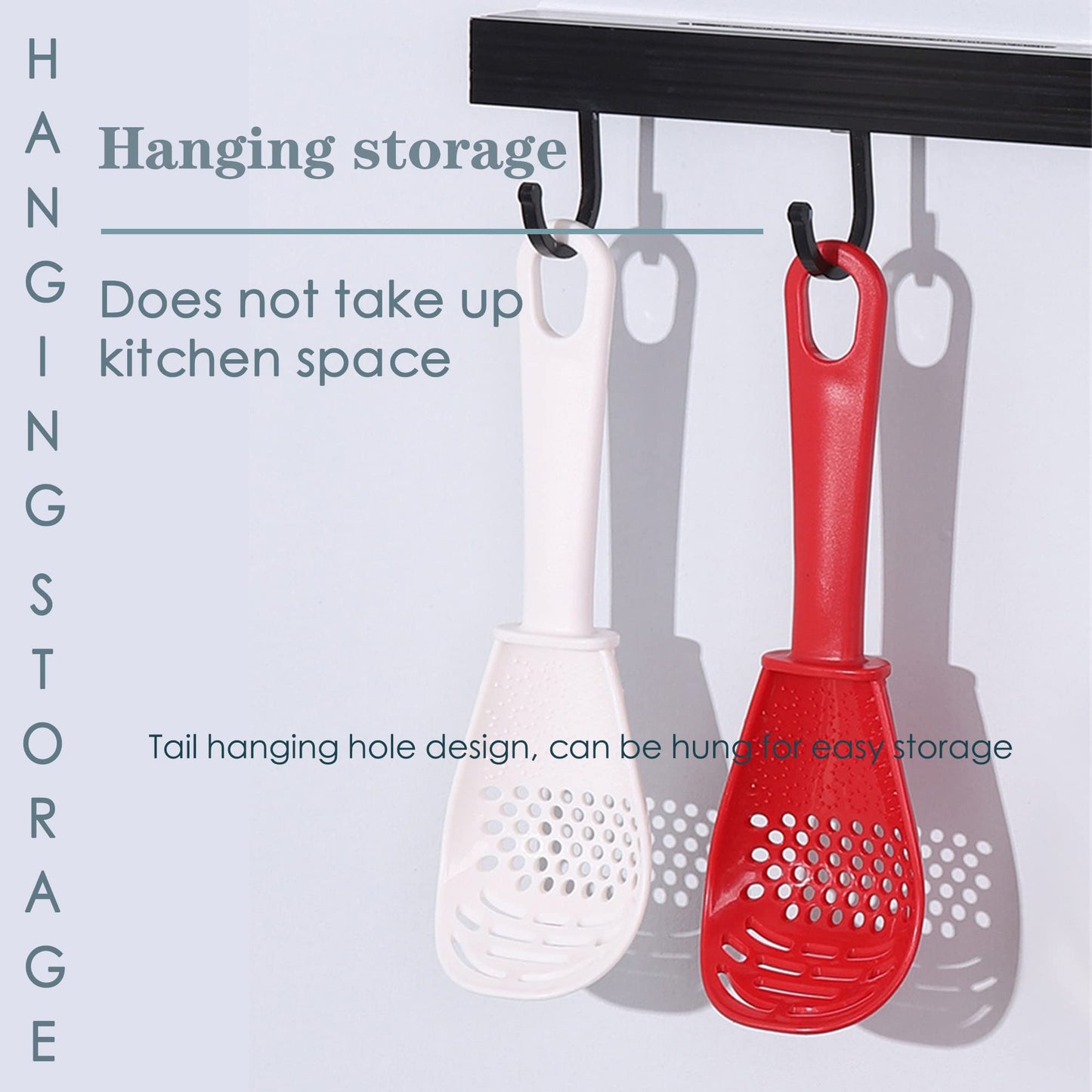 3 Pack Multifunctional Kitchen Cooking Spoon, Muulaii 6 in1 Kitchen Gadgets Strainers for Egg Yolk Separator- Grater Masher- Colander Skimmer Scoop