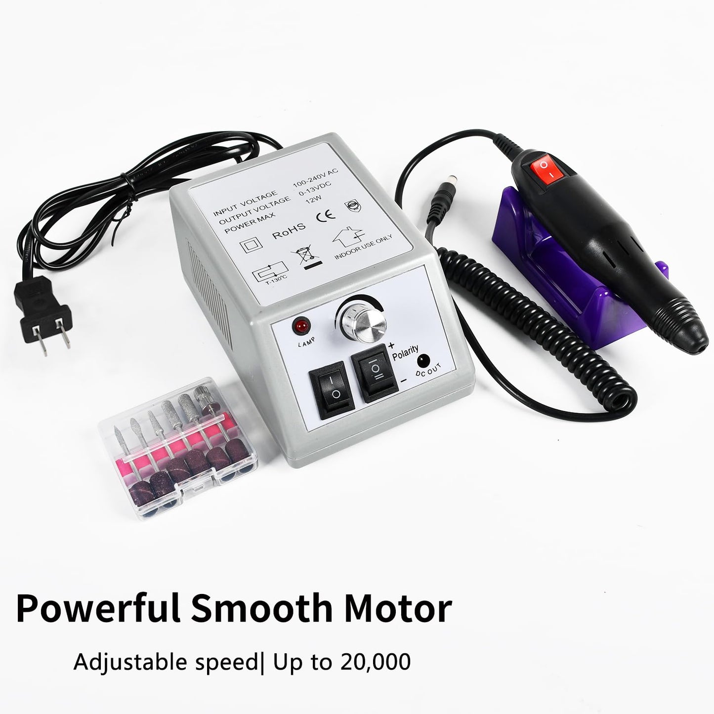 Gel nail kit with uv light and nail drill machine Kit,5pcs Top Base Coat LED Lamp Nail Art All Seasons Gel Manicure Kit