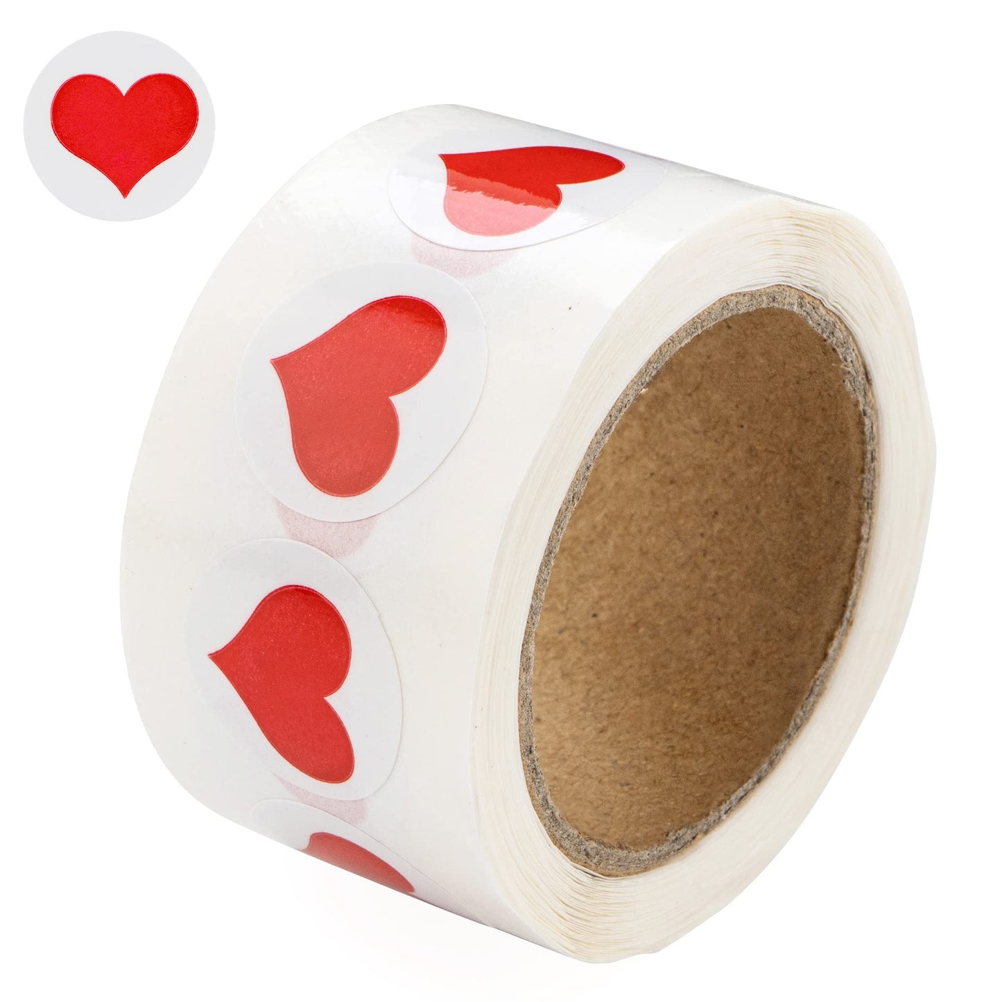 250 Small Red Heart Stickers - Valentine's Day - Valentines Stickers & Decorations