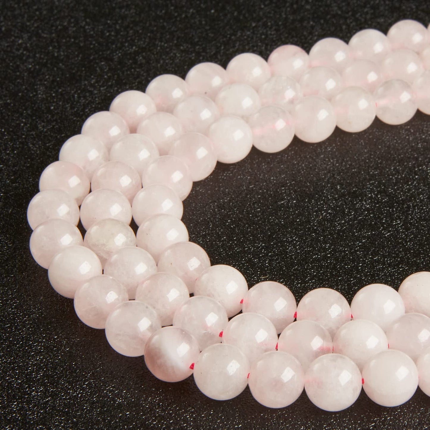 60pcs 6mm Rose Quartz Beads Natural Gemstone Beads Round Loose Beads for Jewelry Making