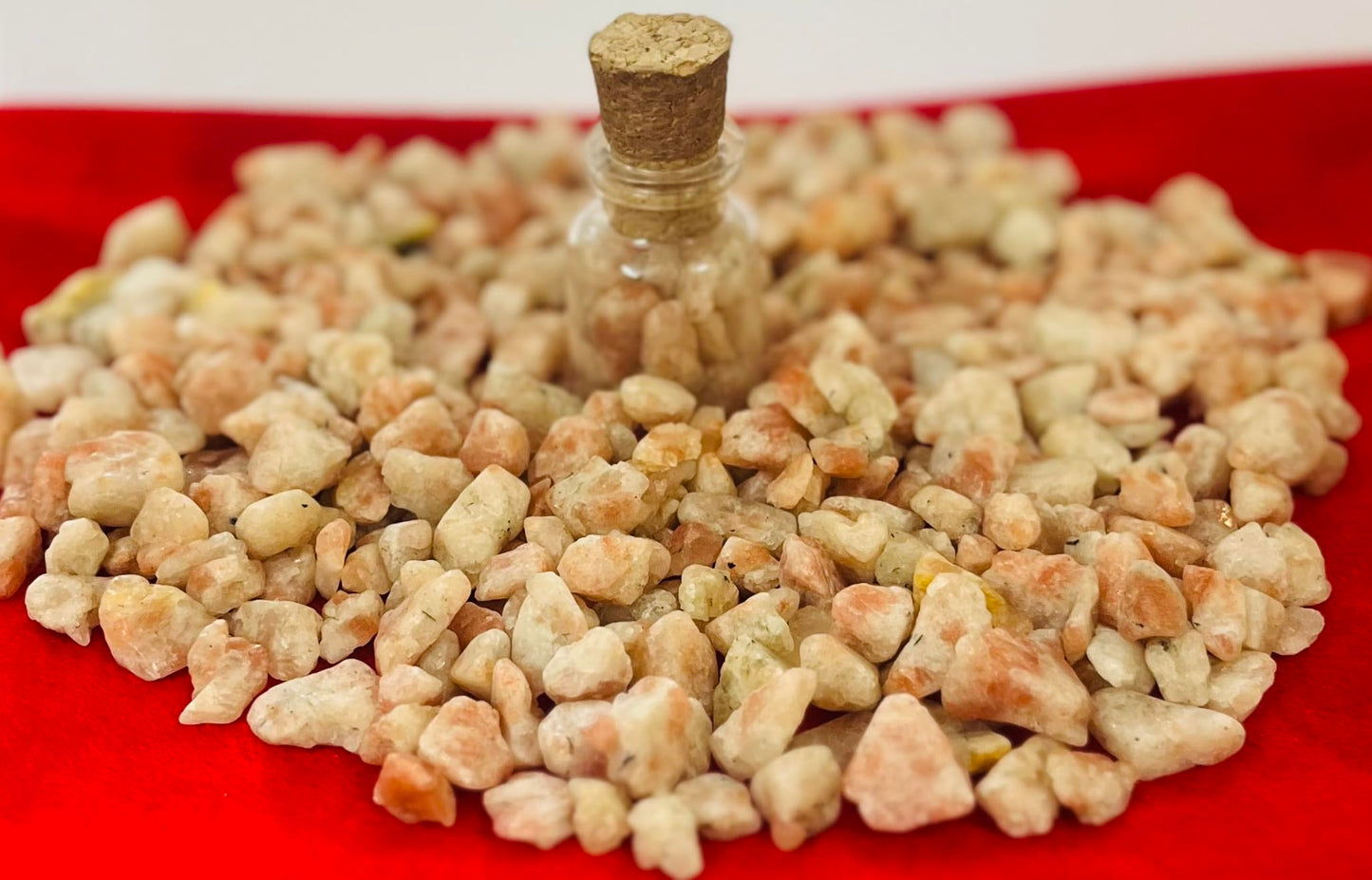 Indian Consigners Sunstone Tumbled Gemstone Chips – 100g Natural Crushed Healing Crystals for Energy, Mood Boosting, Manifestation & Home Décor