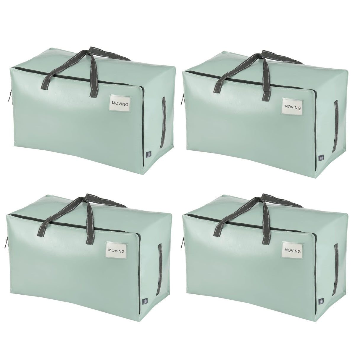4 Pack Extra Large Heavy Duty Moving Bags with Wide Opening & Reinforced Handles (4 Count)