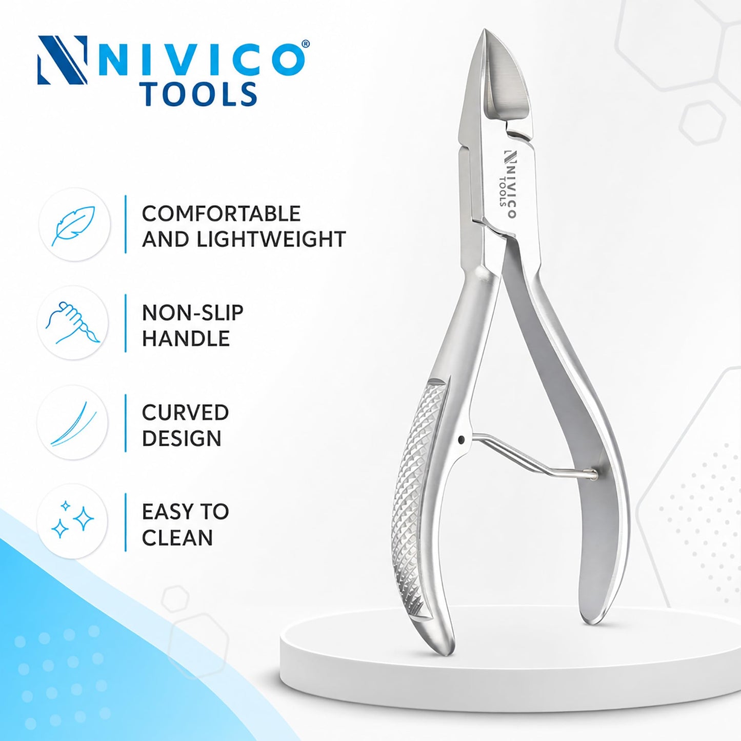 Nail Cutter 4" - 10cm, Single Leaf Wire Spring - Professional Nail Clipper Printed Handle Satin Finish, Stainless Steel Nail Trimmer Single leaf Wire Spring for Manicure