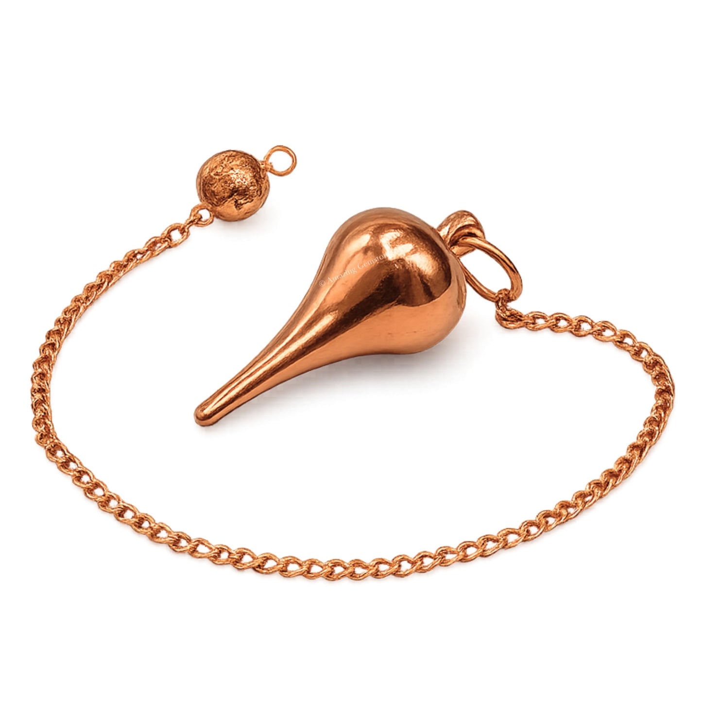 Amazing Gemstone Healing Metal Pendulums for Divination, Copper Dome Cone Point Steel Copper Pendulum High Energy Pendulo de Bronce Pendulos de Mesa MP120