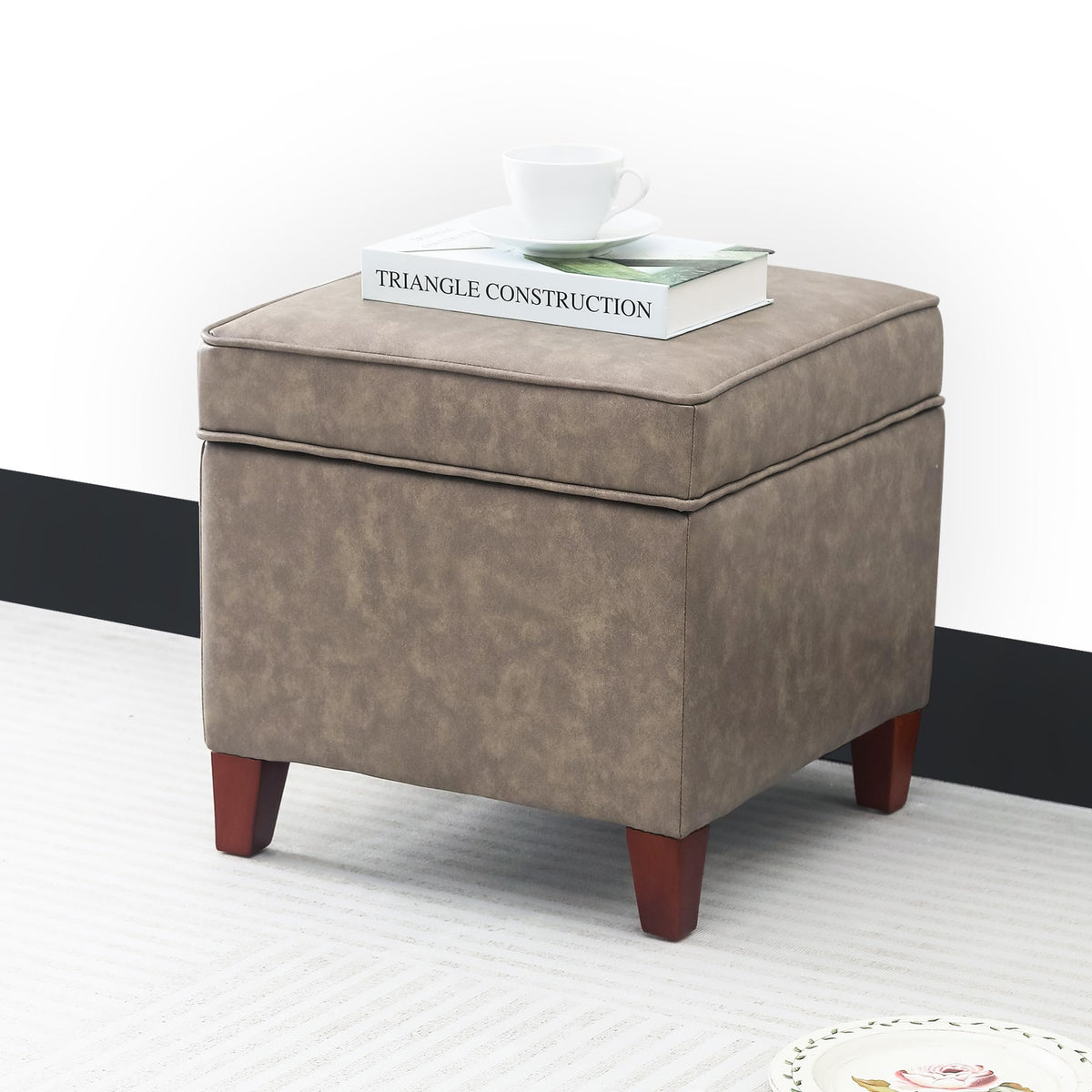 17.5" Square Storage Ottoman