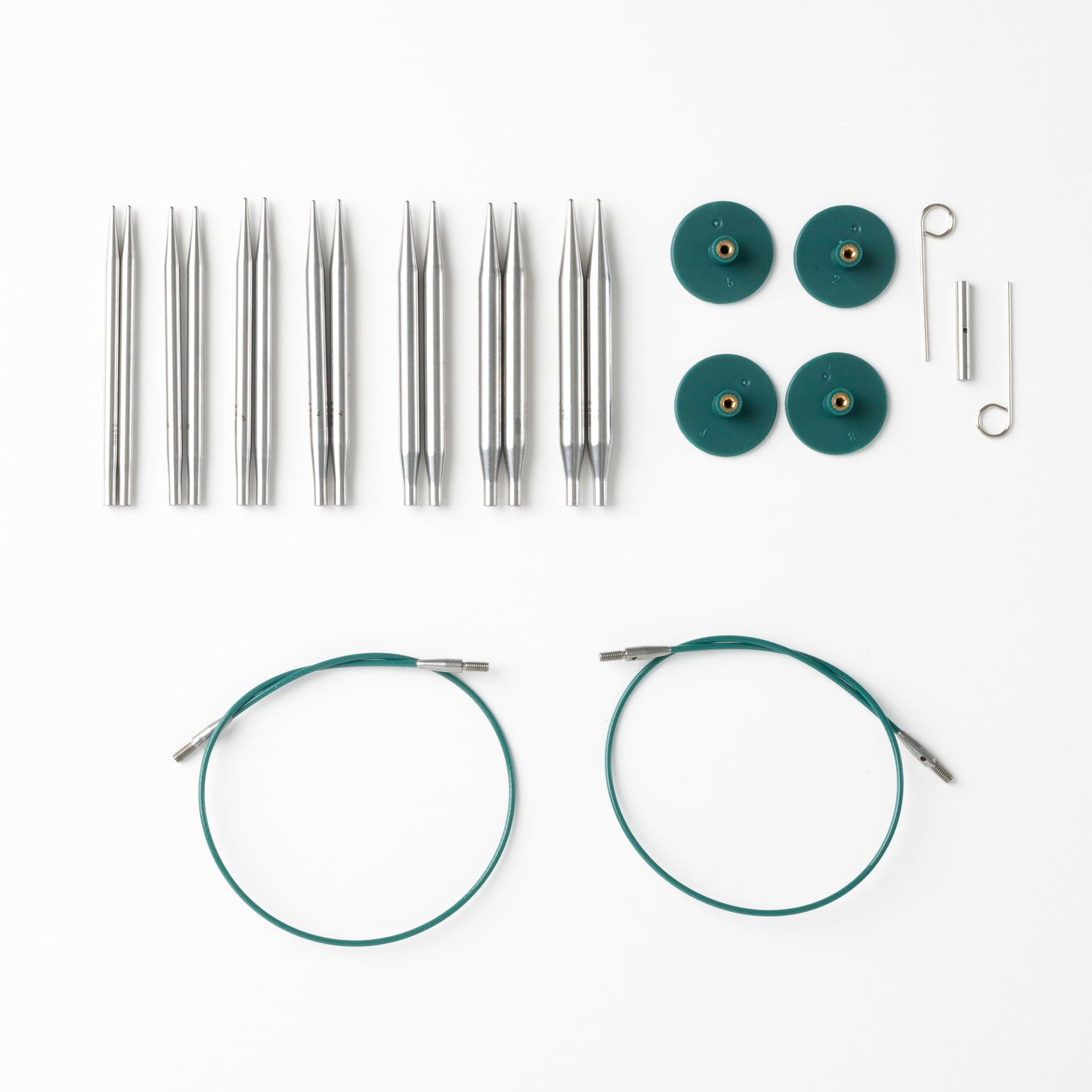 Knit Picks Options 2-3/4" Short Metal Stainless Steel Interchangeable Knitting Needle Set (Reflections Stainless Steel)