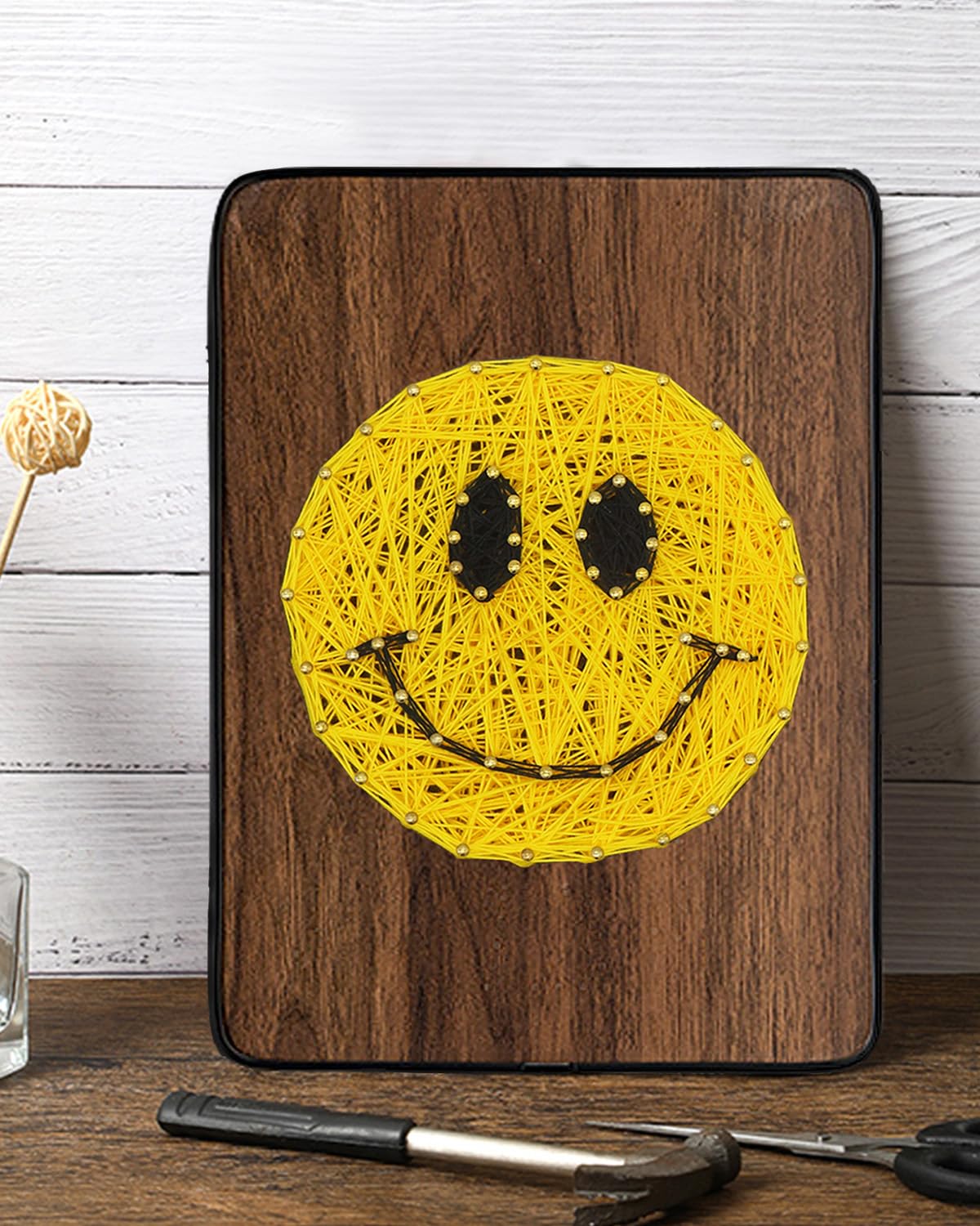 BAZIMA DIY String Art Kit for Beginner, DIY Smile Craft Kit,Unique Gift,Craft Kit for Holidays