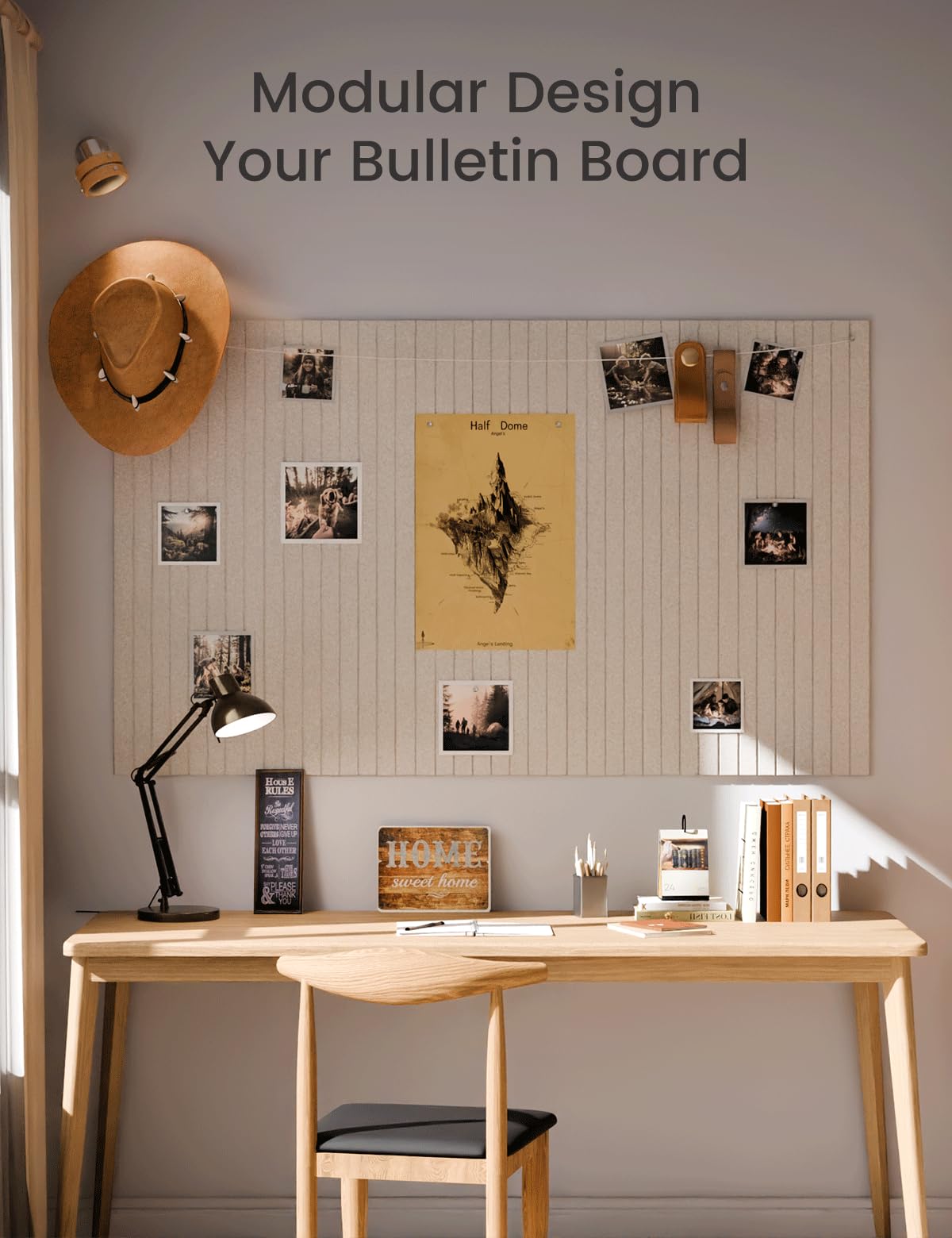 Fluxynara Large Felt Bulletin Board 48" x 36" Cork Board Alternative-12 Pack with 70 Safe Removable Adhesive Tabs, Cork Boards for Walls Cork Board for Home Office Classroom Pin Board (Oatmeal)