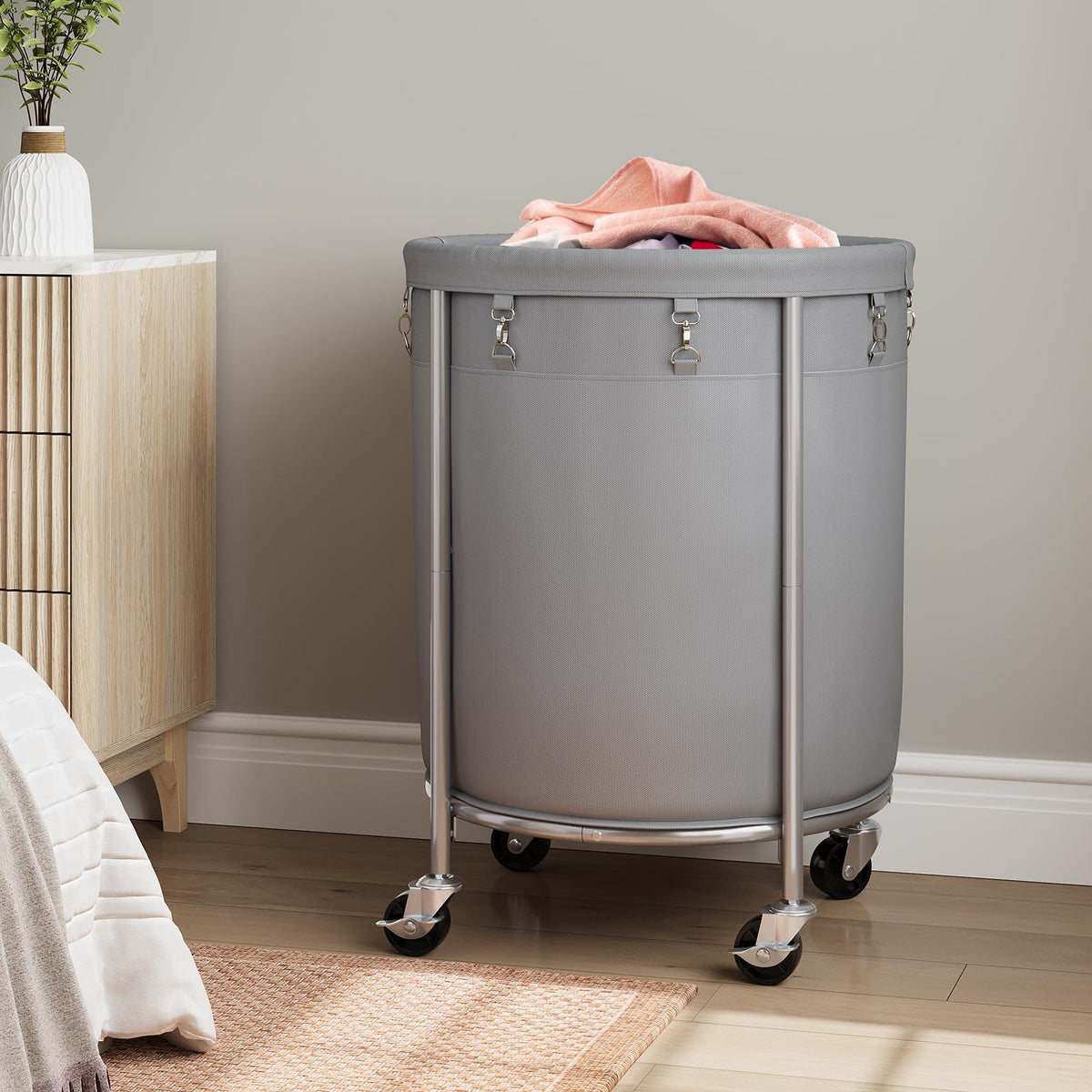 Laundry Basket with Wheels