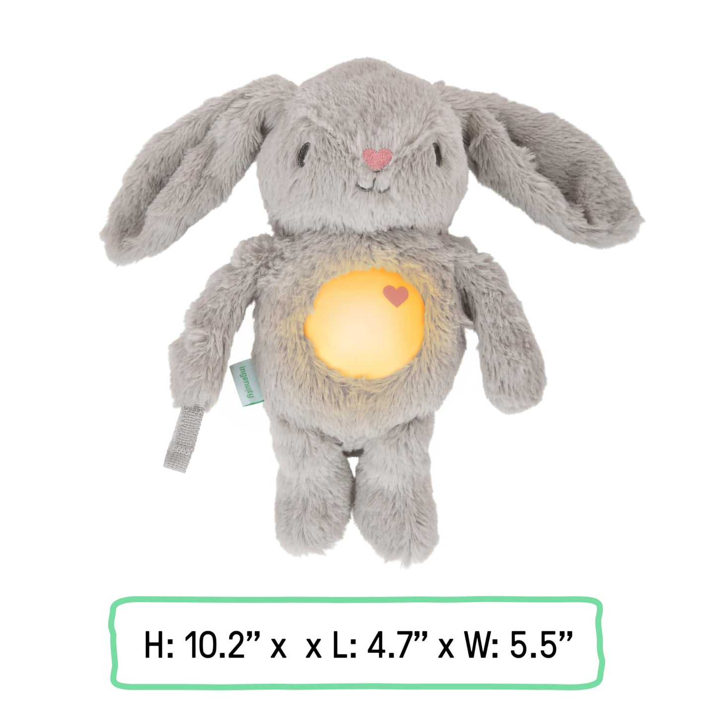 Ingenuity Sylvi Cuddle Pal Daytime Baby Soother, Cry Activated, 8 Soothing Songs, 0+M - Plush Bunny